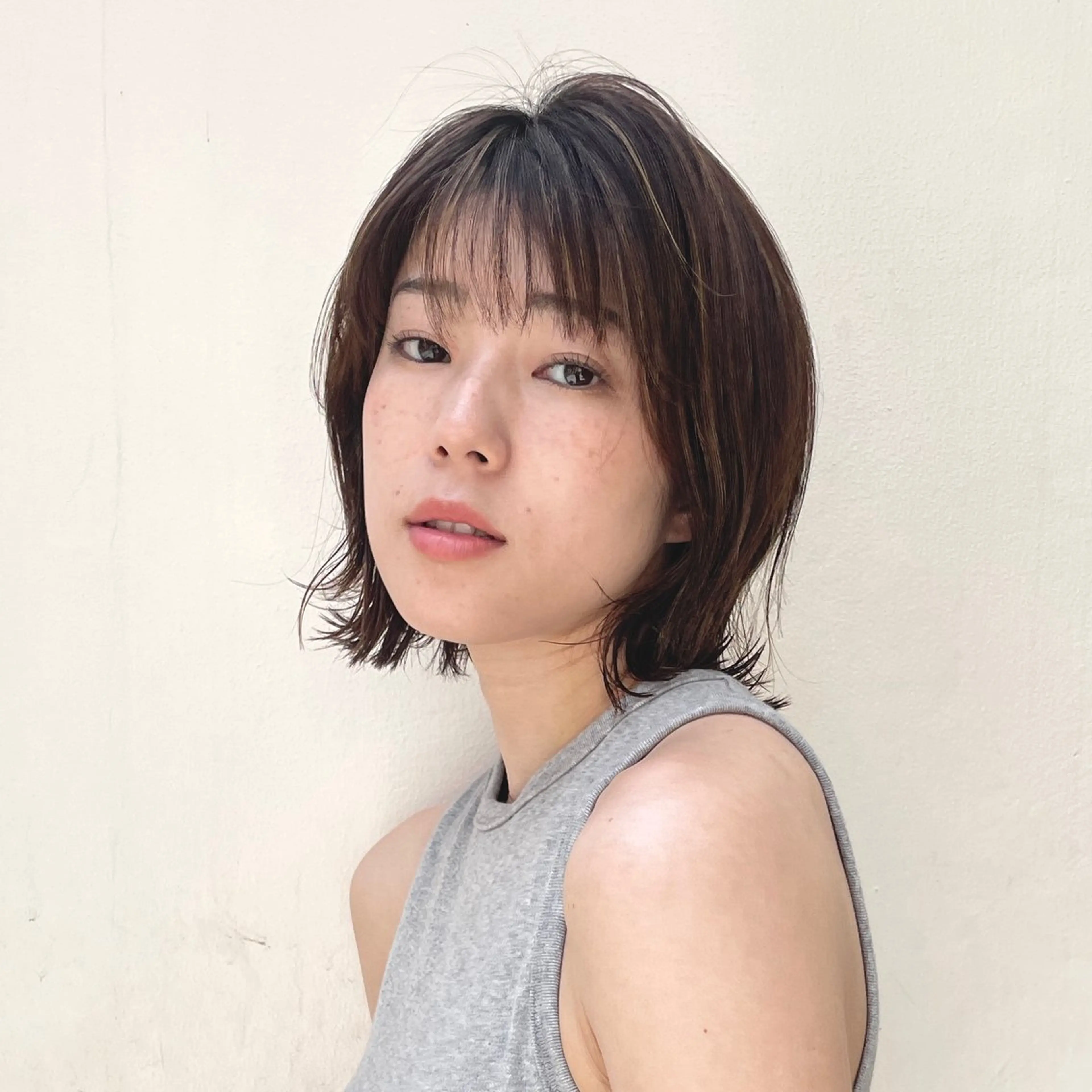 ミディアム カラー ハイライトカラー ハイライト ヘアカラー トリートメント DX SHARE SALON所属・matka白髪ぼかし 大人ヘア/KEIKOのヘアスタイル