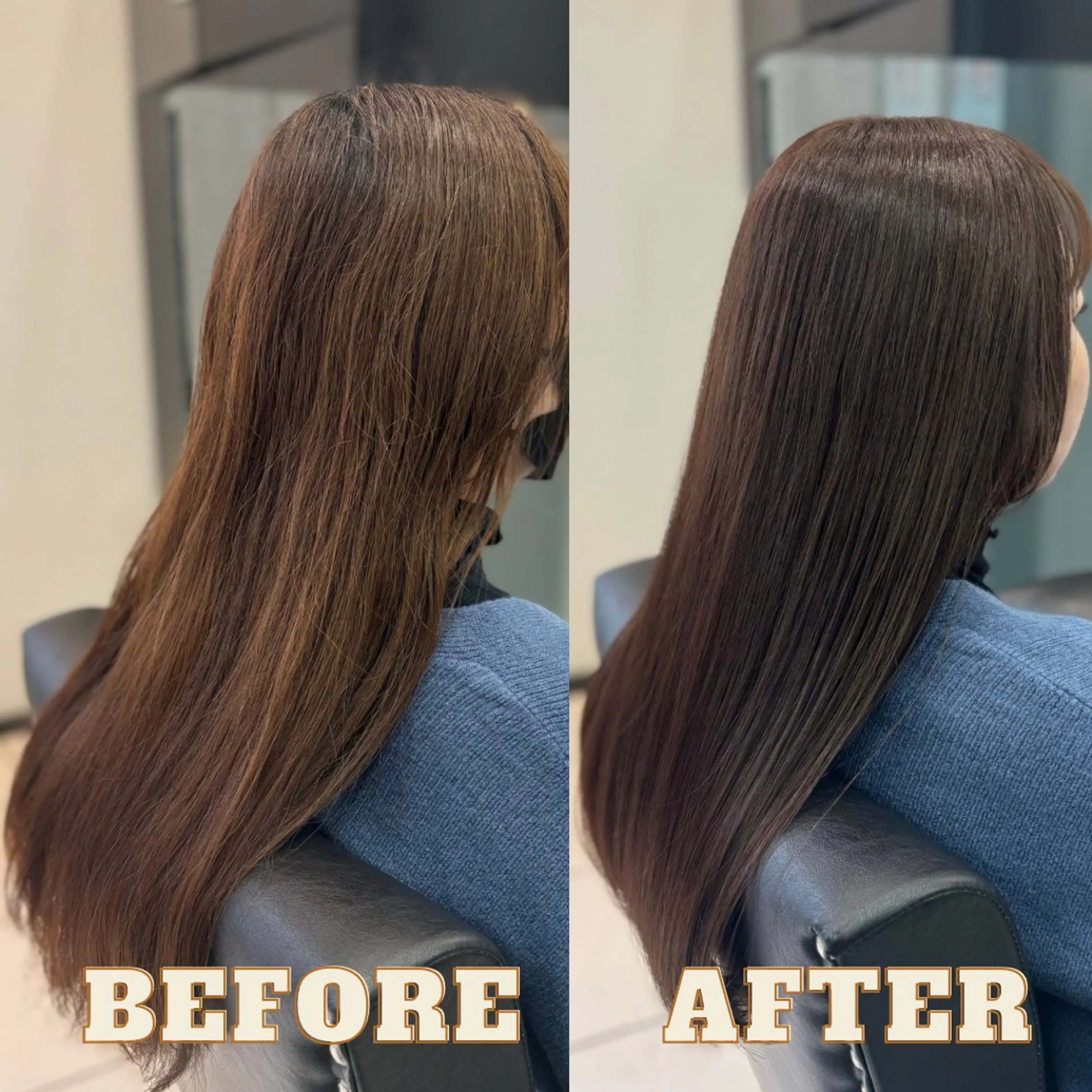 ロング カット 縮毛矯正 トリートメント YASU🍎ピンク/ 赤系カラー/髪質改善のヘアスタイル