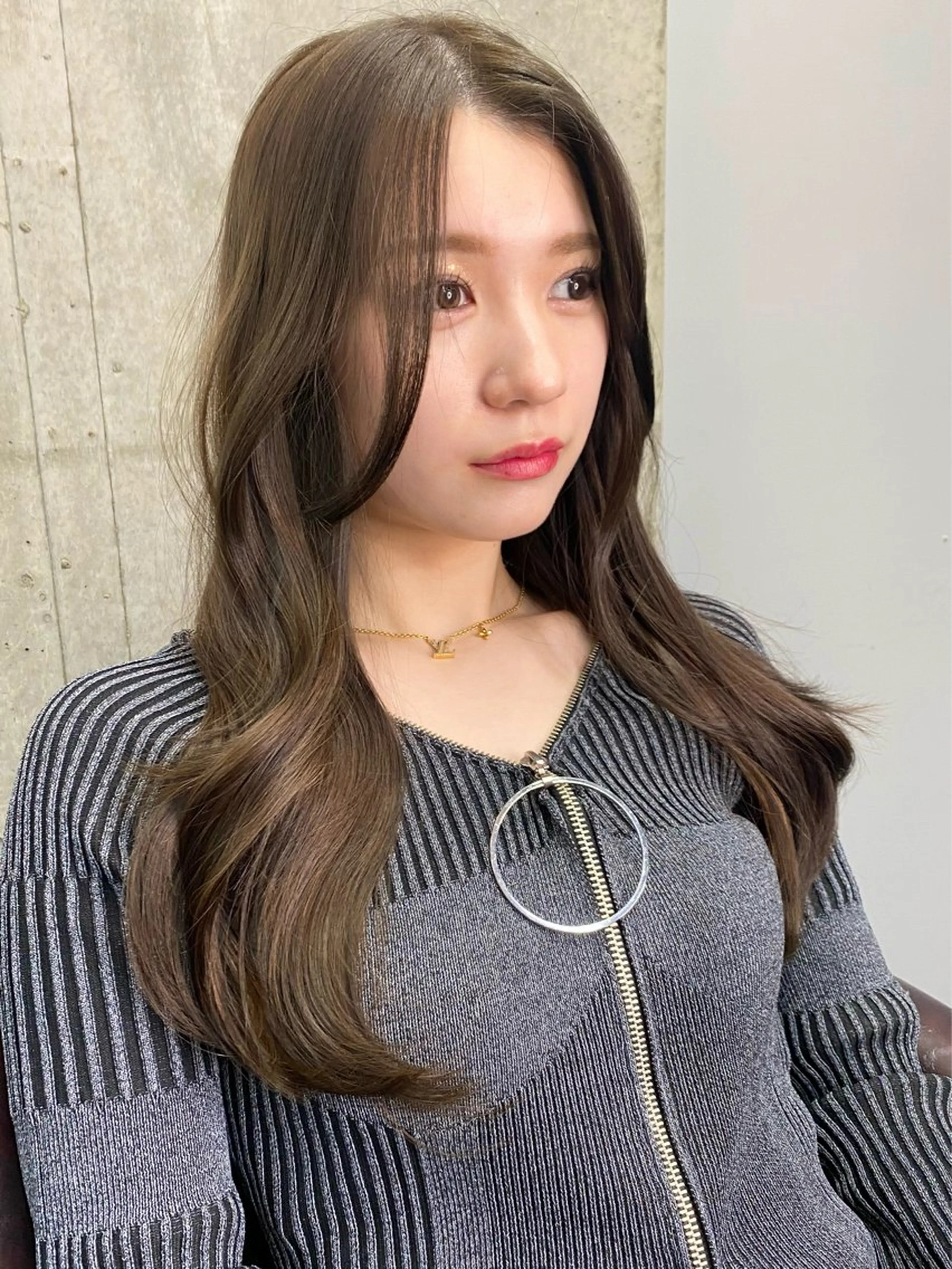 ロング カラー 髪質改善 レイヤーカット 韓国風/ワンホンヘア 髪質改善/MaCoのヘアスタイル