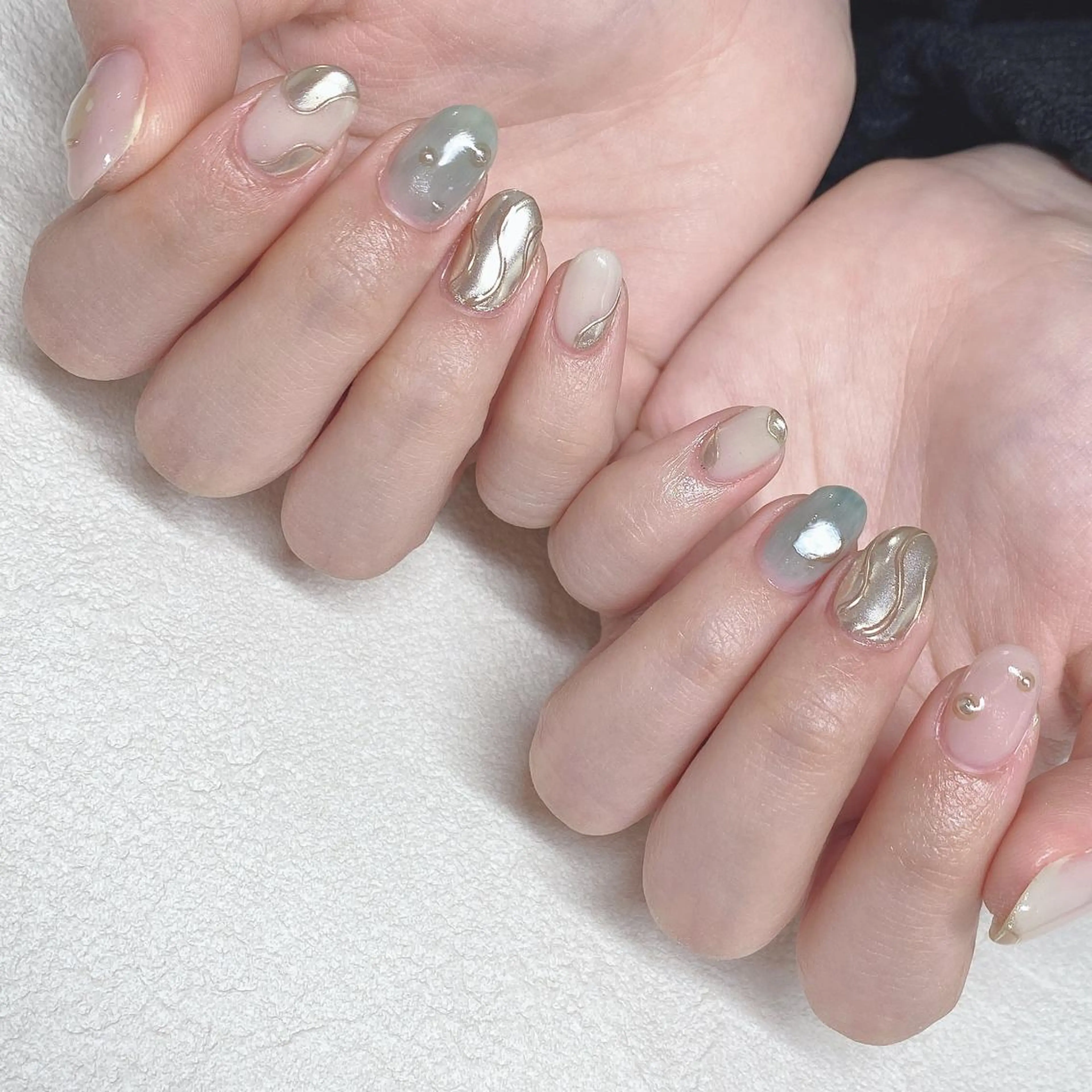 ネイル アートネイル ミラーネイル ハンドネイル Sympa:) YURIKAのネイルデザイン