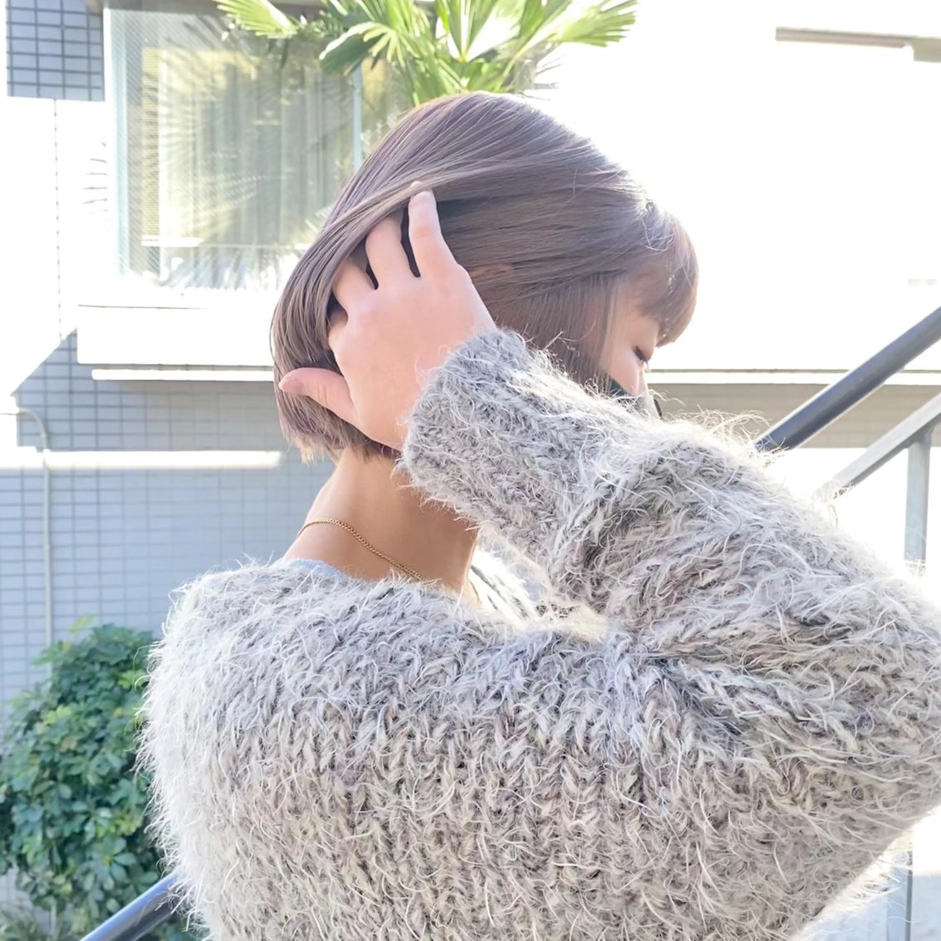 ショート カラー 艶髪ブリーチ 永井竜也のヘアスタイル