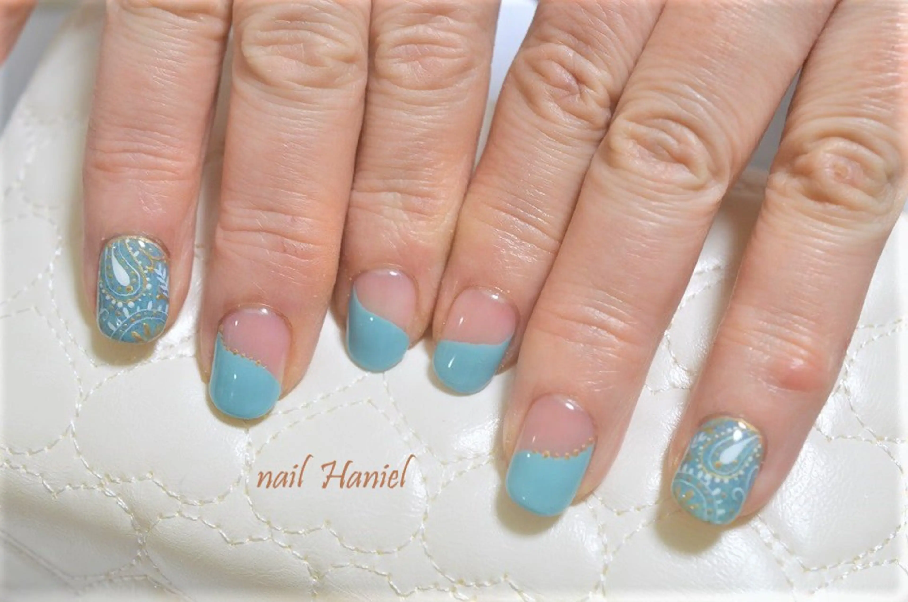 ネイル アートネイル ジェルネイル オフィスネイル パラジェル 冬ネイル ハンドネイル nail Haniel所属・半蔵門サロンハニエル 魅神 ちよのネイルデザイン