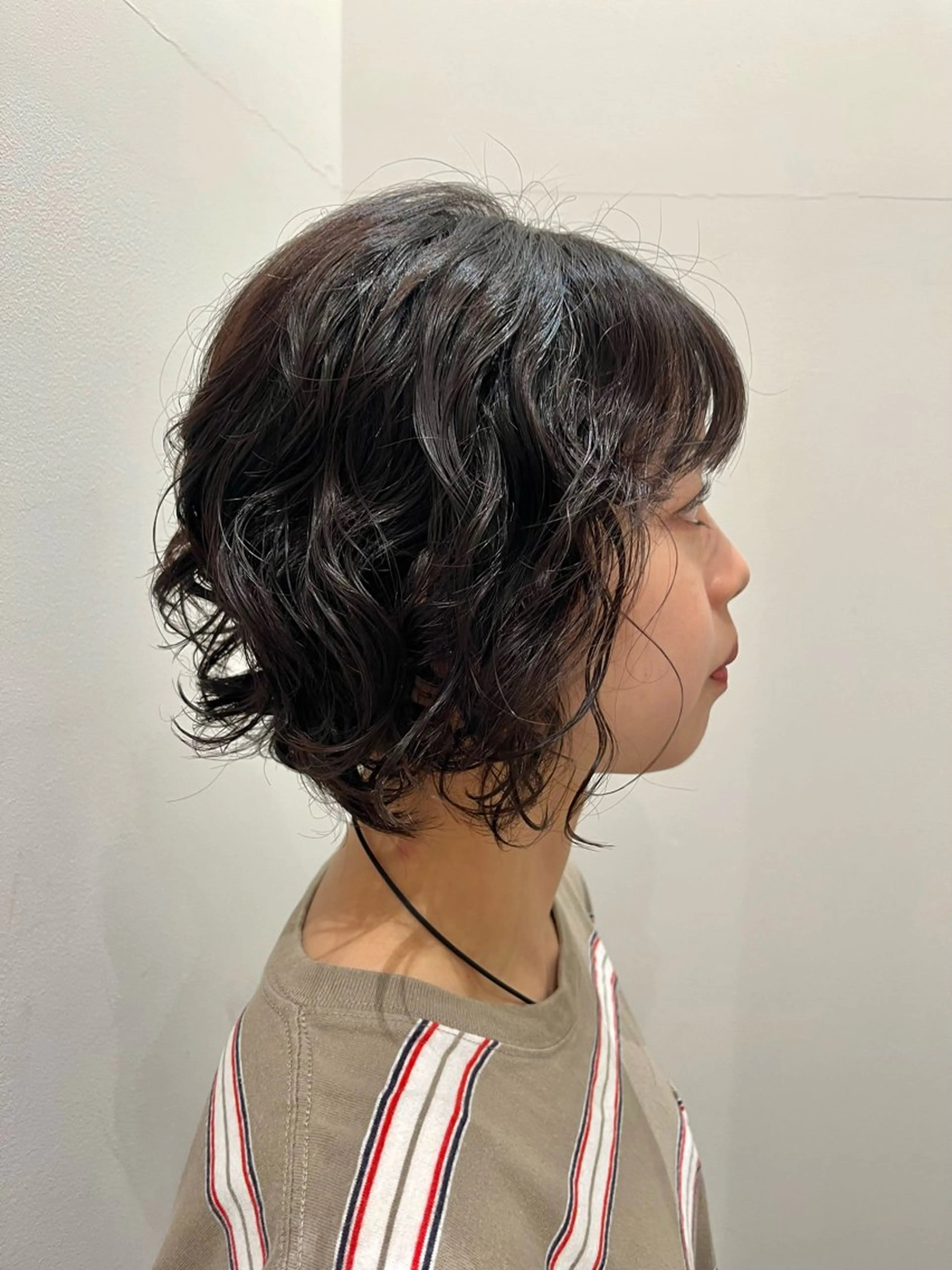 ショート パーマ 辻しおり／似合わせ カット/暖色カラー栄のヘアスタイル