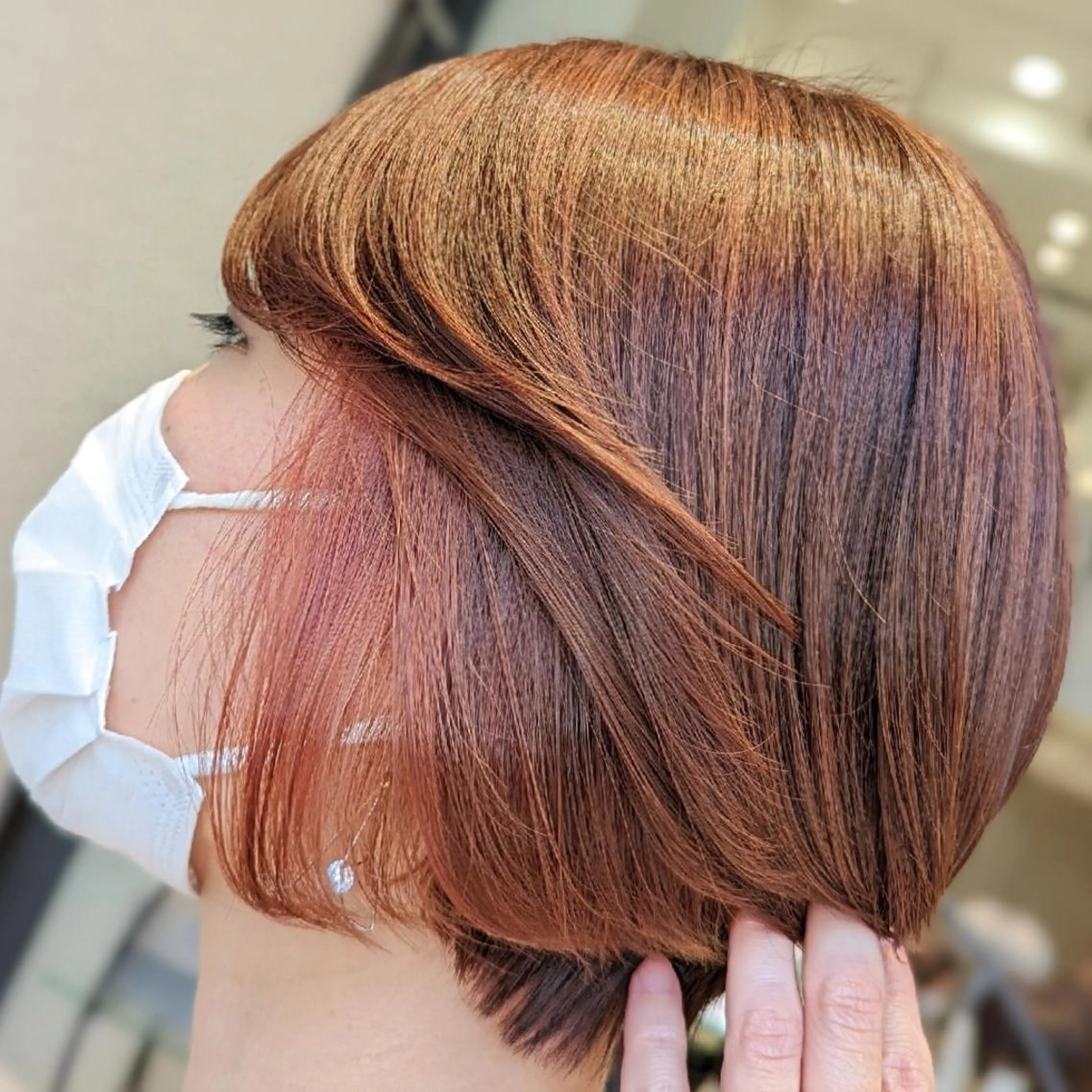 ショート カラー イヤリングカラー  知念　香トータル ビューティー🌷のヘアスタイル
