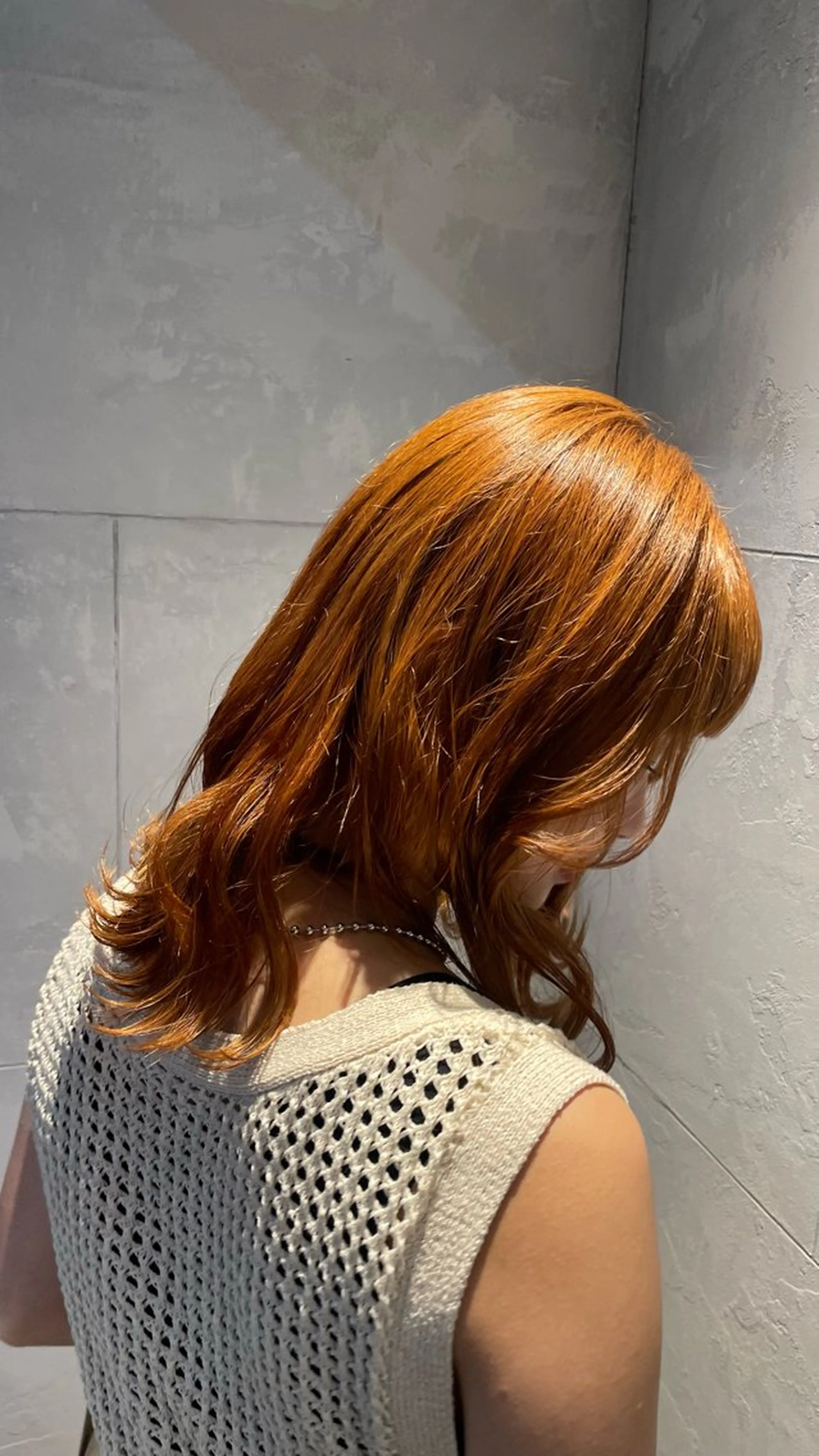ミディアム カラー 透明感カラー オレンジ efesto所属・efesto大槻 由菜のヘアスタイル