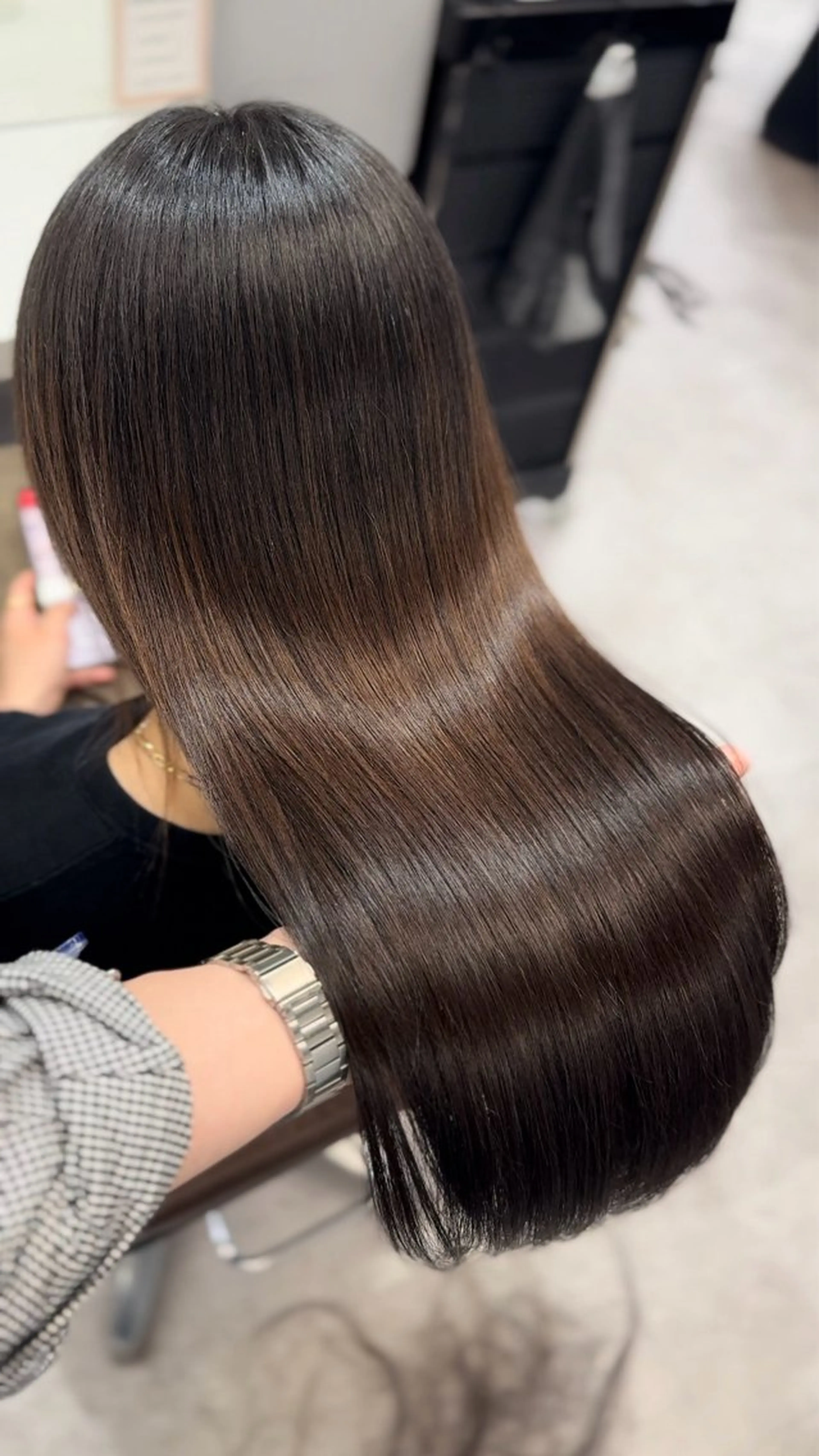 ロング 髪質改善 縮毛矯正 トリートメント 酸性ストレート カット ヘアカラー 縮毛矯正 トリートメント 髪質改善×縮毛矯正 Core梅田　片山のヘアスタイル
