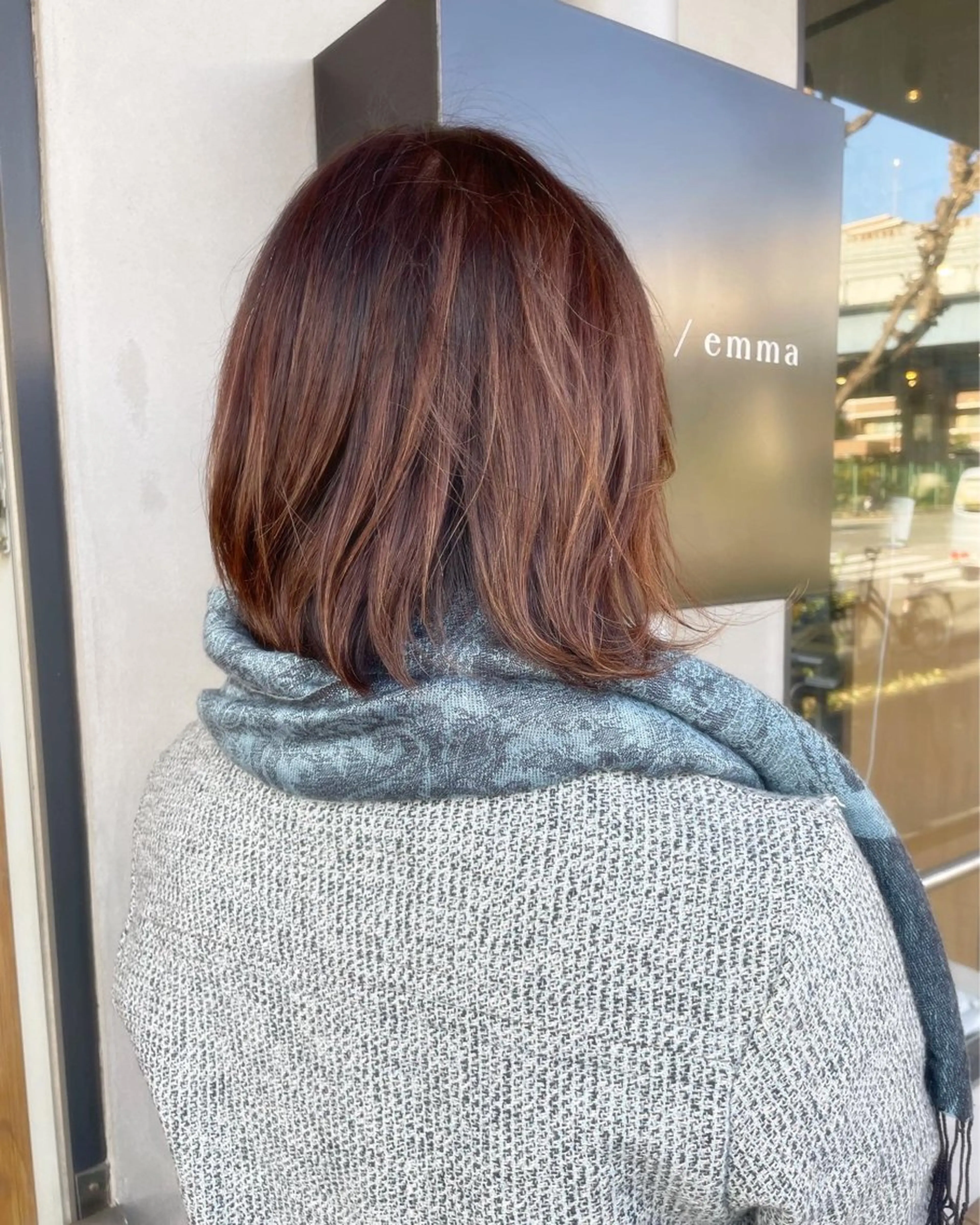 ミディアム カラー ヘアカラー FERIA桃山台🍑 𝕄𝕖𝕘𝕦のヘアスタイル