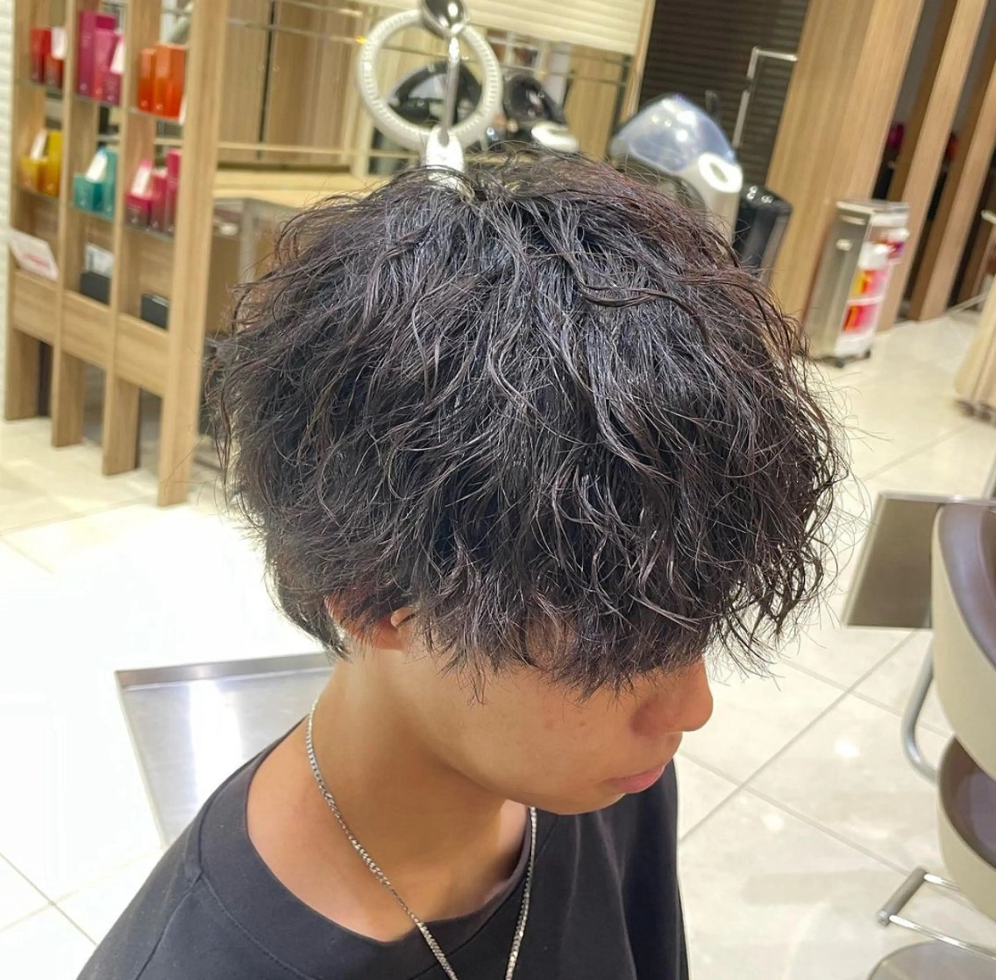 パーマ メンズ 波巻きスパイラル・ カルマ/aoiのヘアスタイル