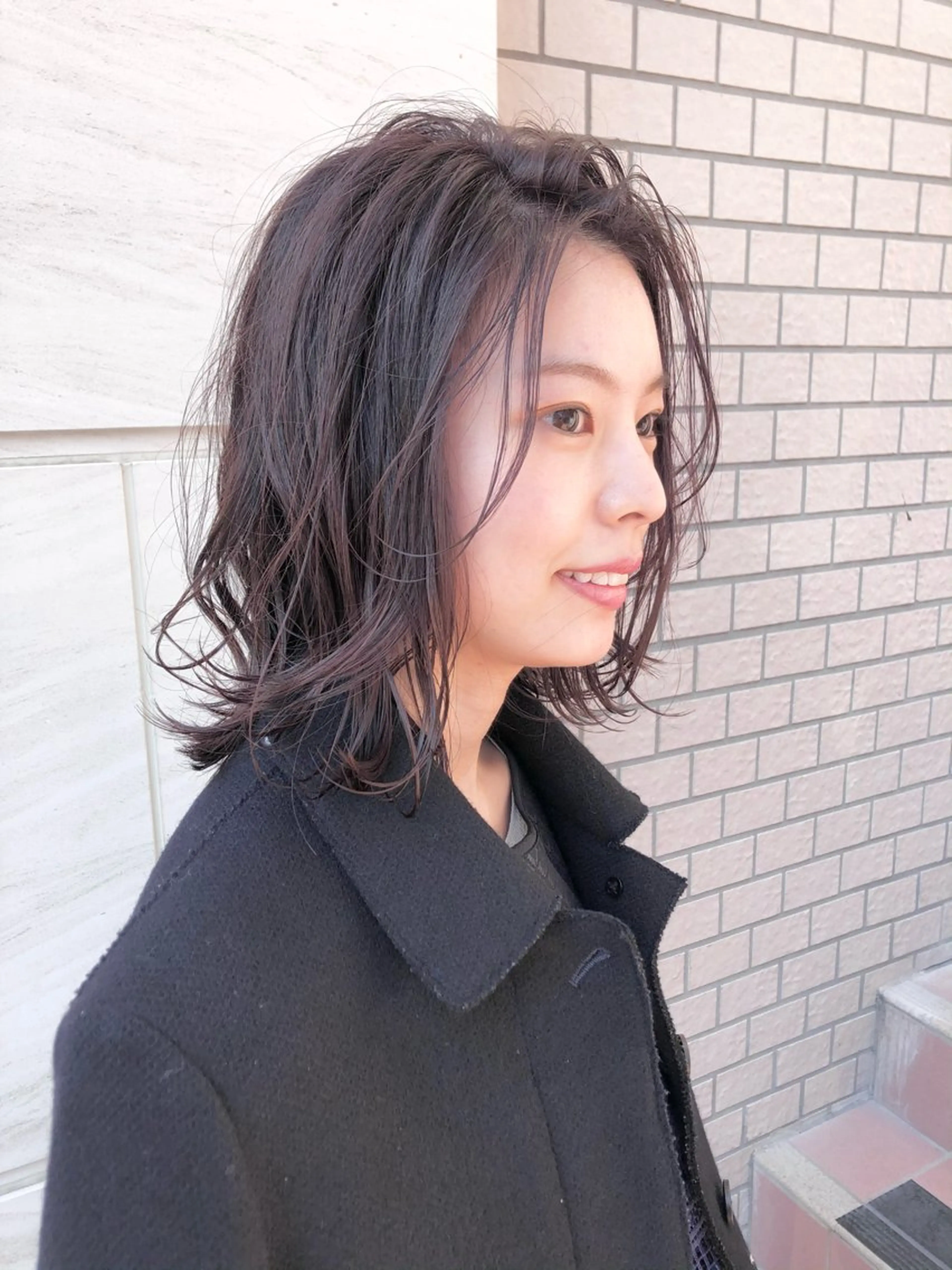ミディアム カラー ブラウンカラー ショコラブラウン 透明感カラー 学生 カット ヘアカラー 🩵縮毛矯正  髪質 改善 ツヤ髪🩵のヘアスタイル