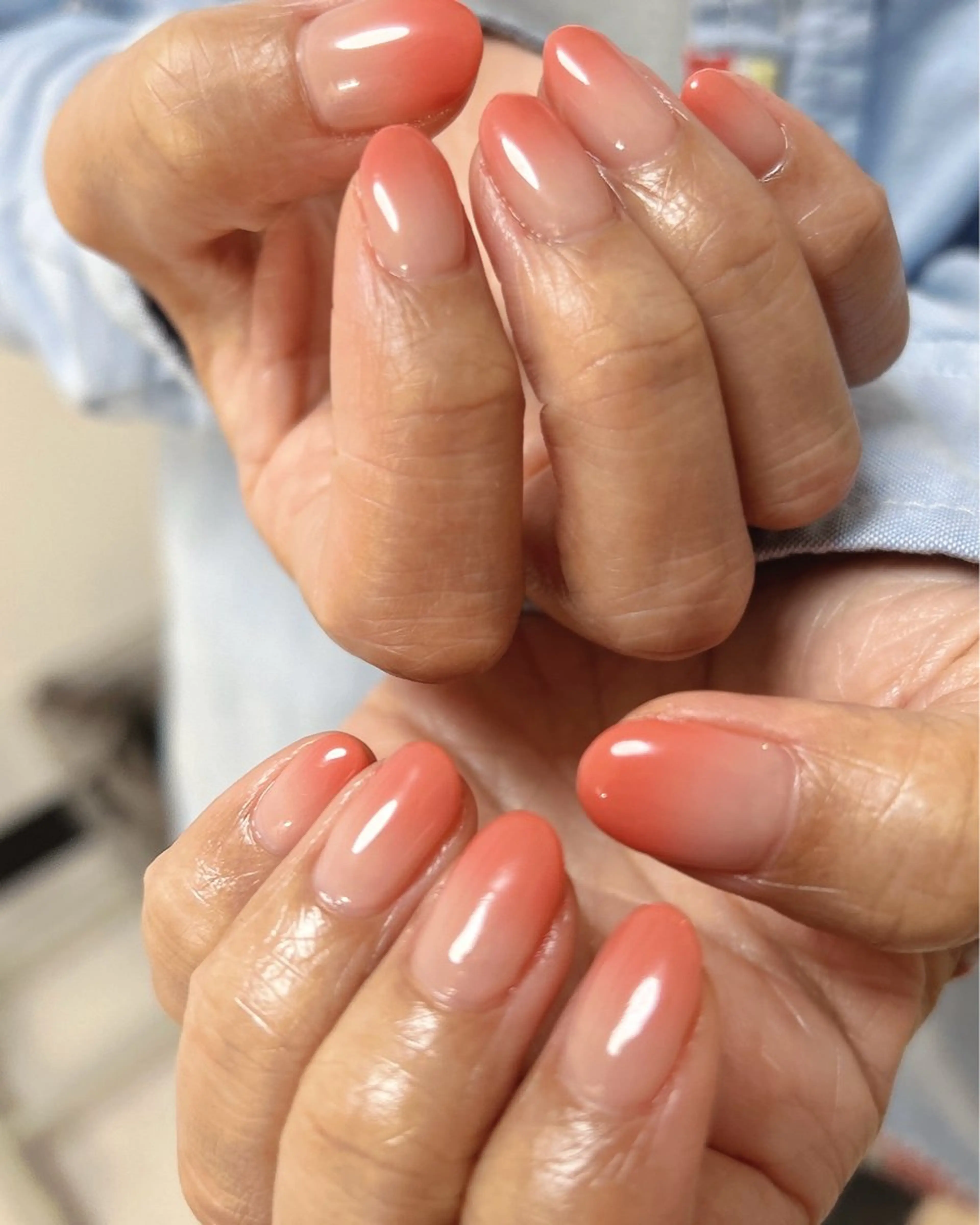 ネイル グラデーション ピンク 春ネイル ten nail salon　かえでのネイルデザイン
