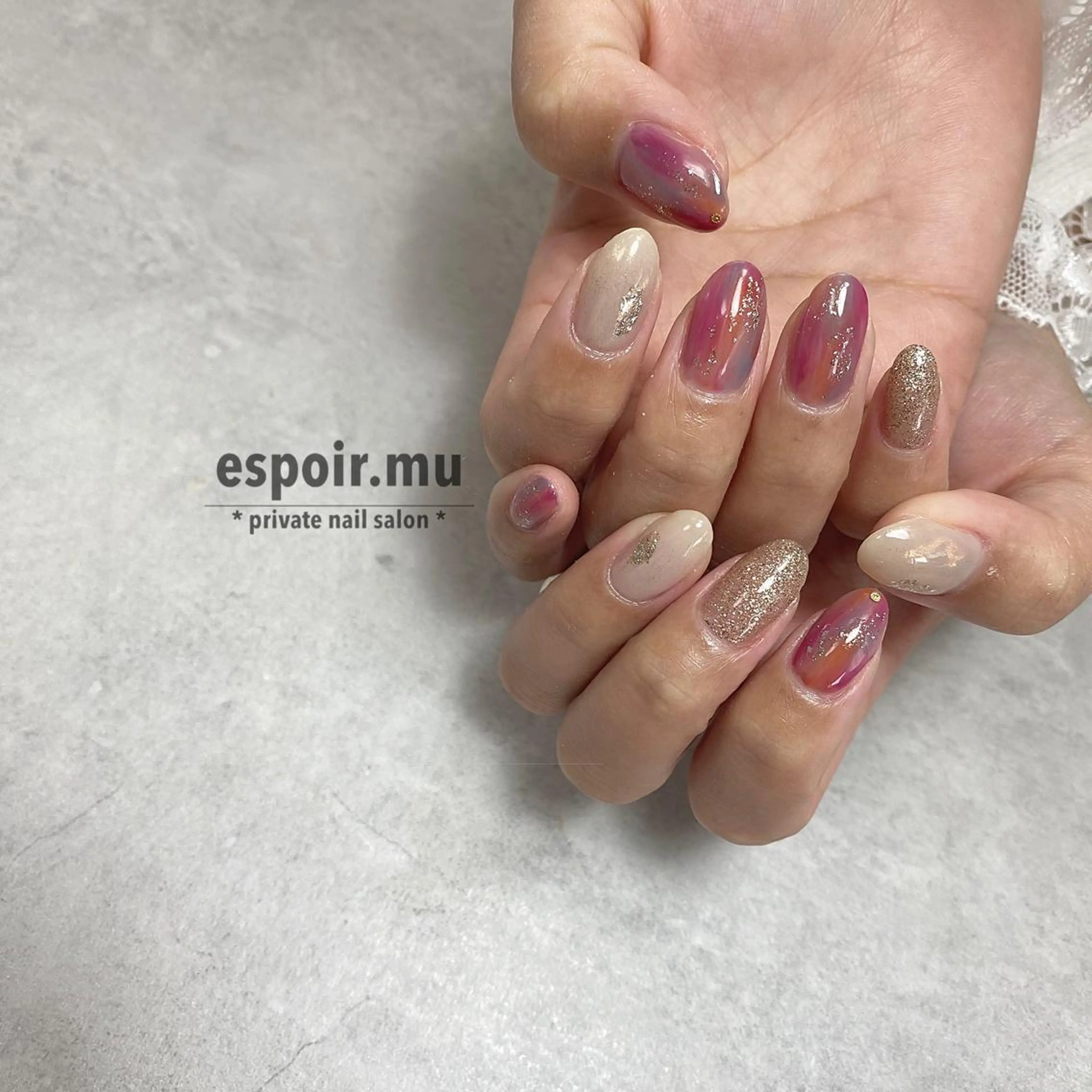 ミディアム ネイル espoir. muのネイルデザイン