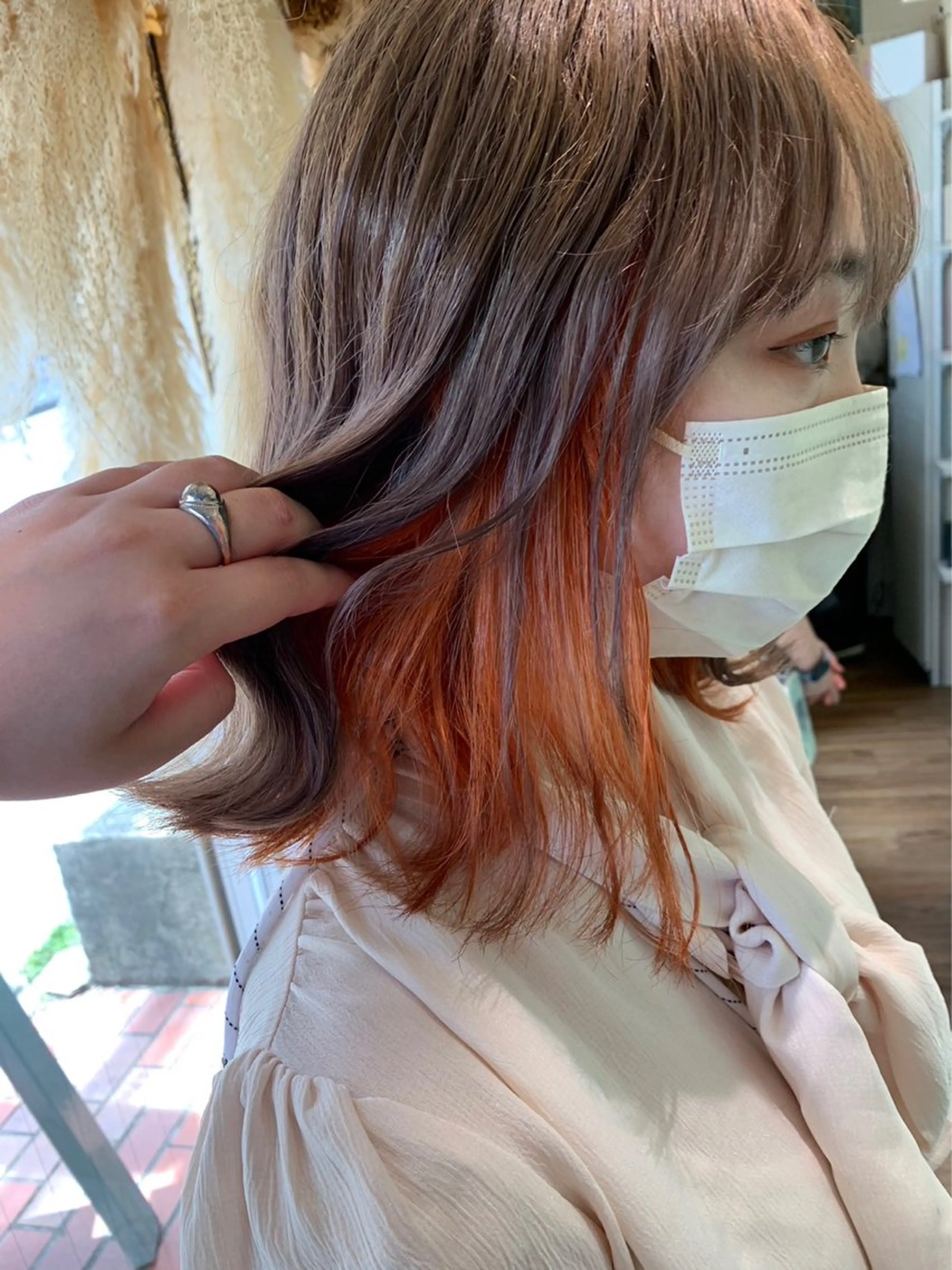 カラー 狐カラー メンズカット/パーマ /メッシュ/鬼塚美琴のヘアスタイル