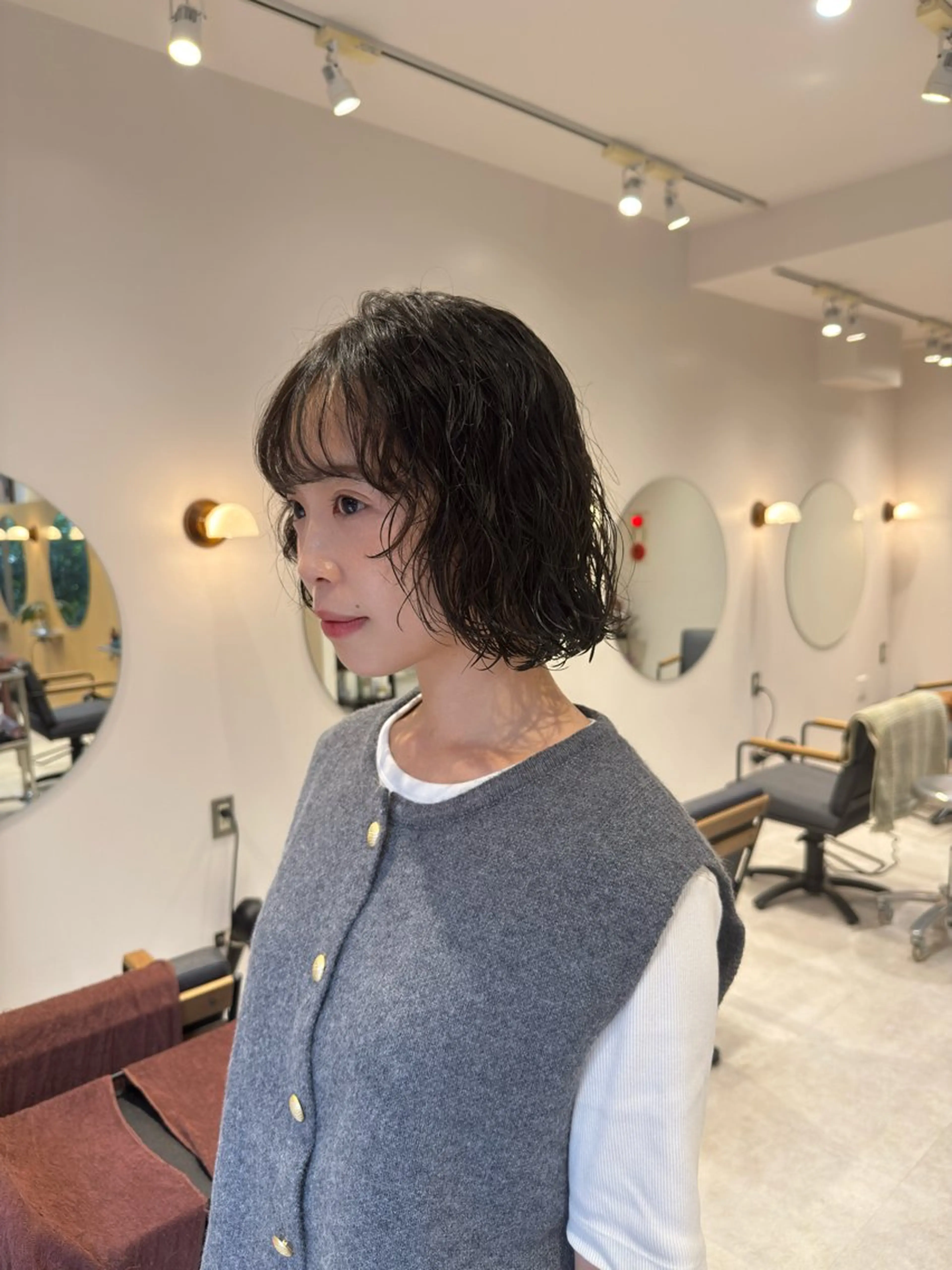 ショート カラー パーマ パーマ/ボブ /レイヤー チヒロのヘアスタイル