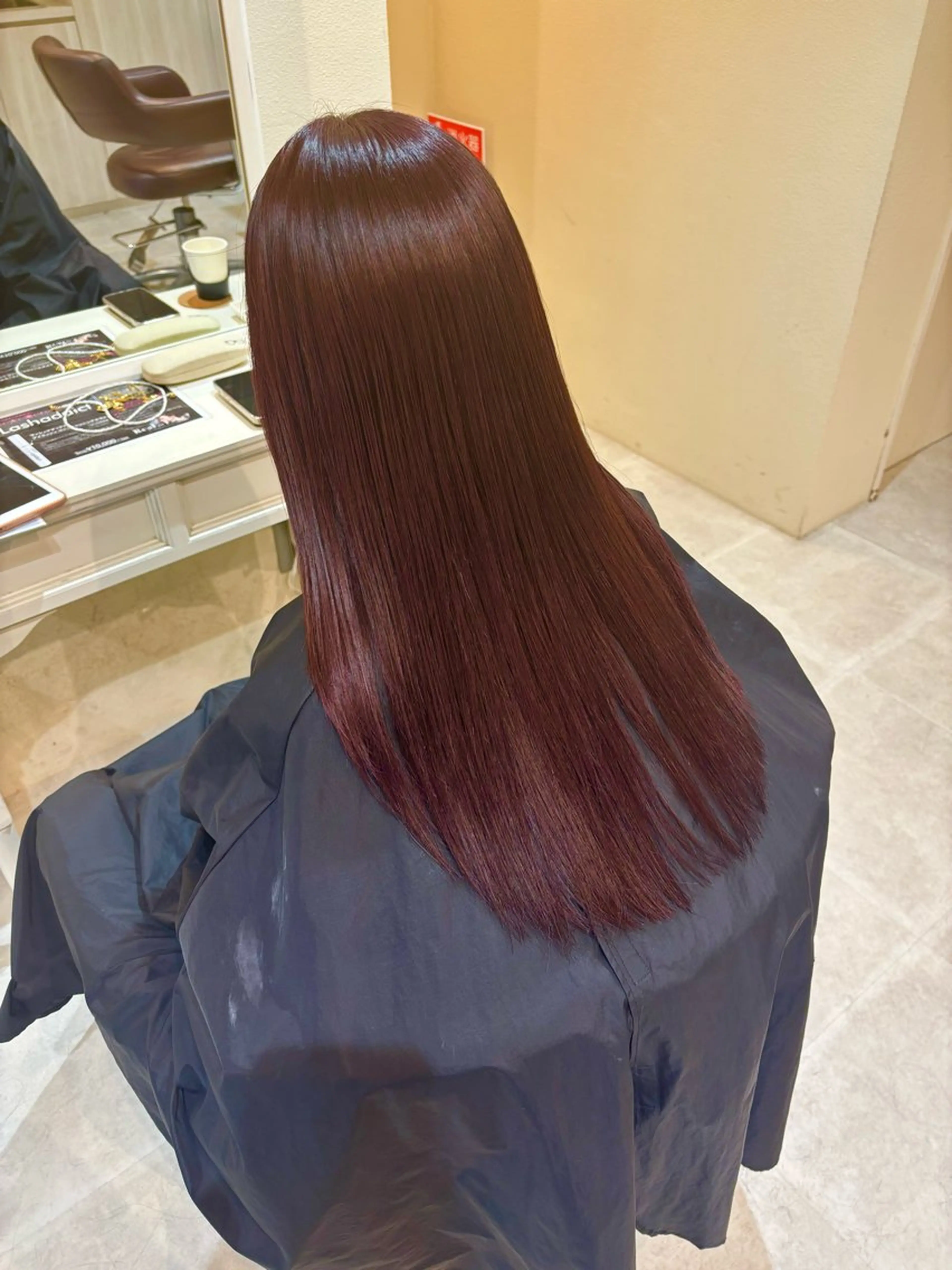 ロング カラー ブラウンカラー レッドカラー レッドブラウン hairdressing salon　mulum所属・代表Masa 久屋大通駅30秒のヘアスタイル