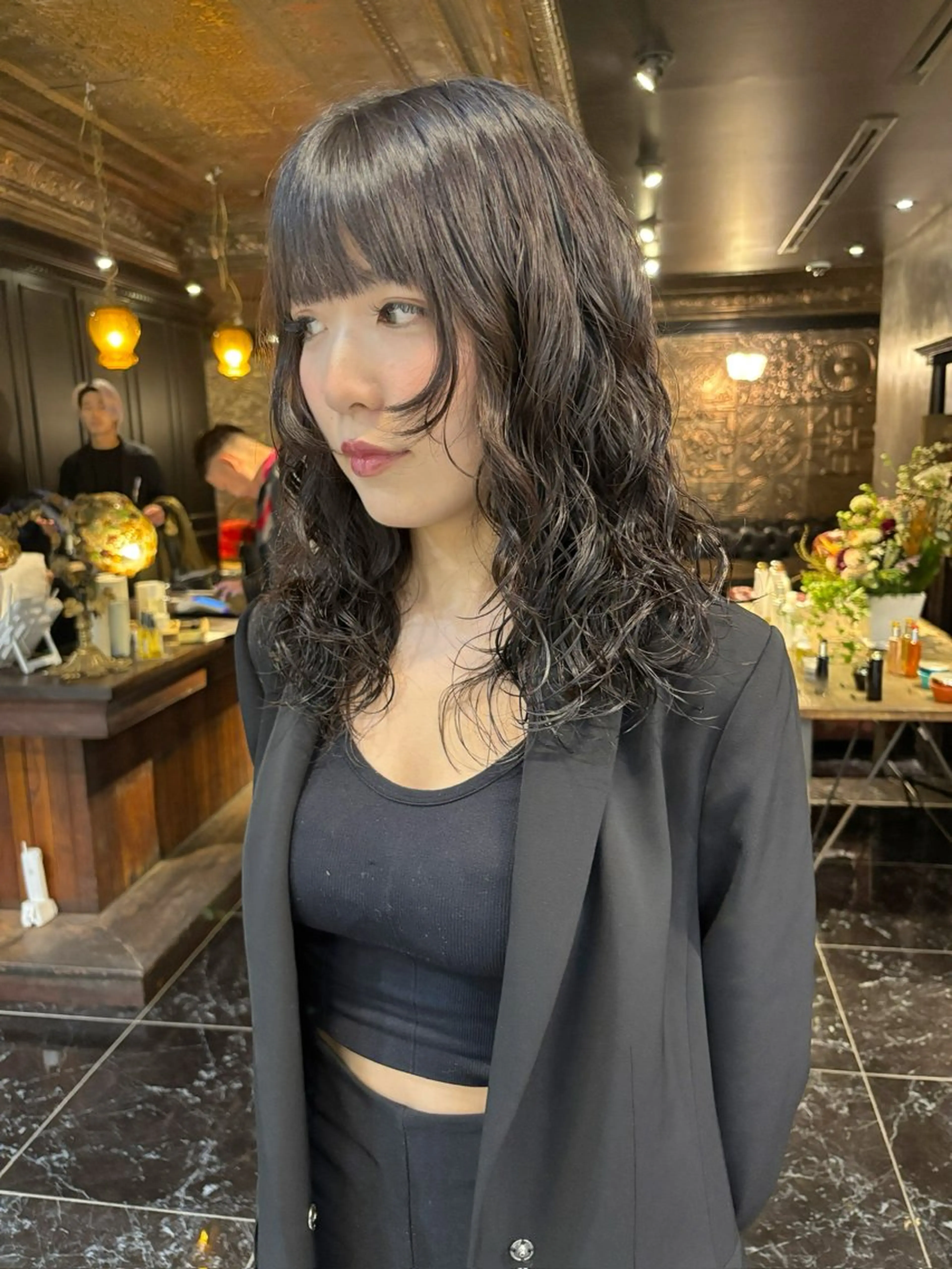 ロング パーマ 【当日OK◉】レ イヤー/透明感カラーのヘアスタイル