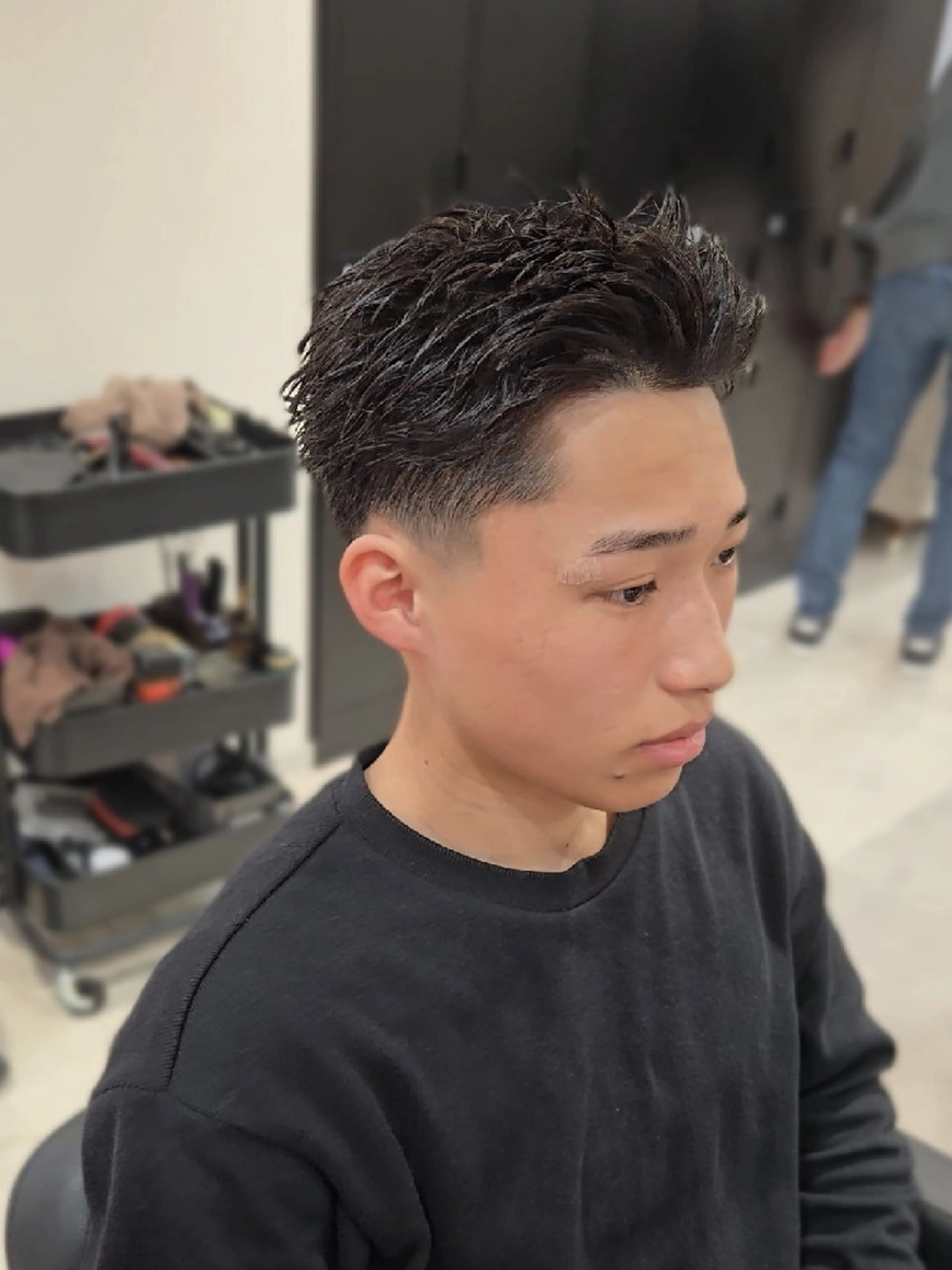 メンズ ショート フェードカット 刈り上げ ショートヘア カット ヘアセット Lapis 名古屋駅前店所属・LEN名古屋/パーマ 海外ヘア/メンズ特化のヘアスタイル