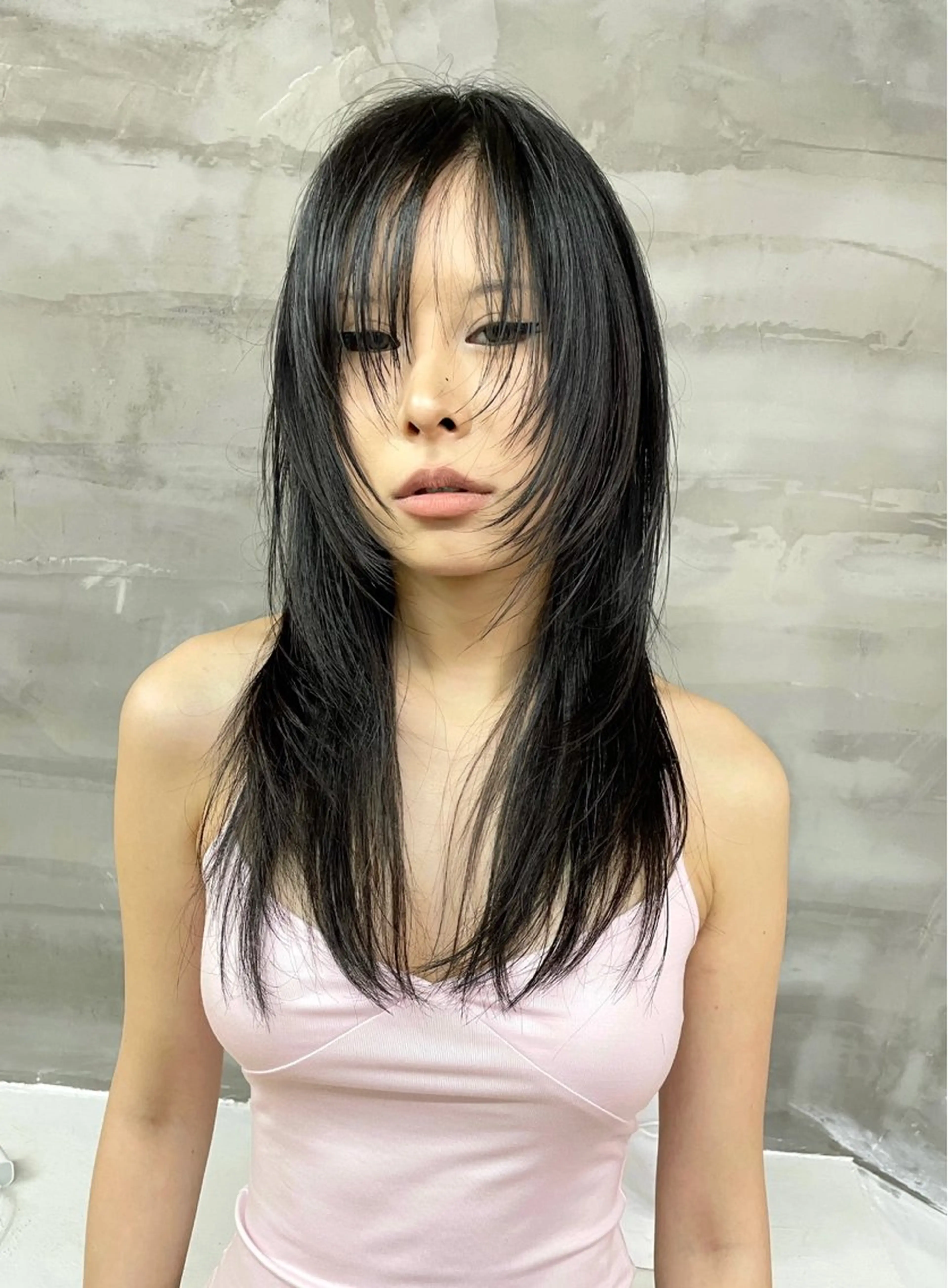 セミロング カット デザインカラー⭐︎★ 🐆hyoma🐆のヘアスタイル