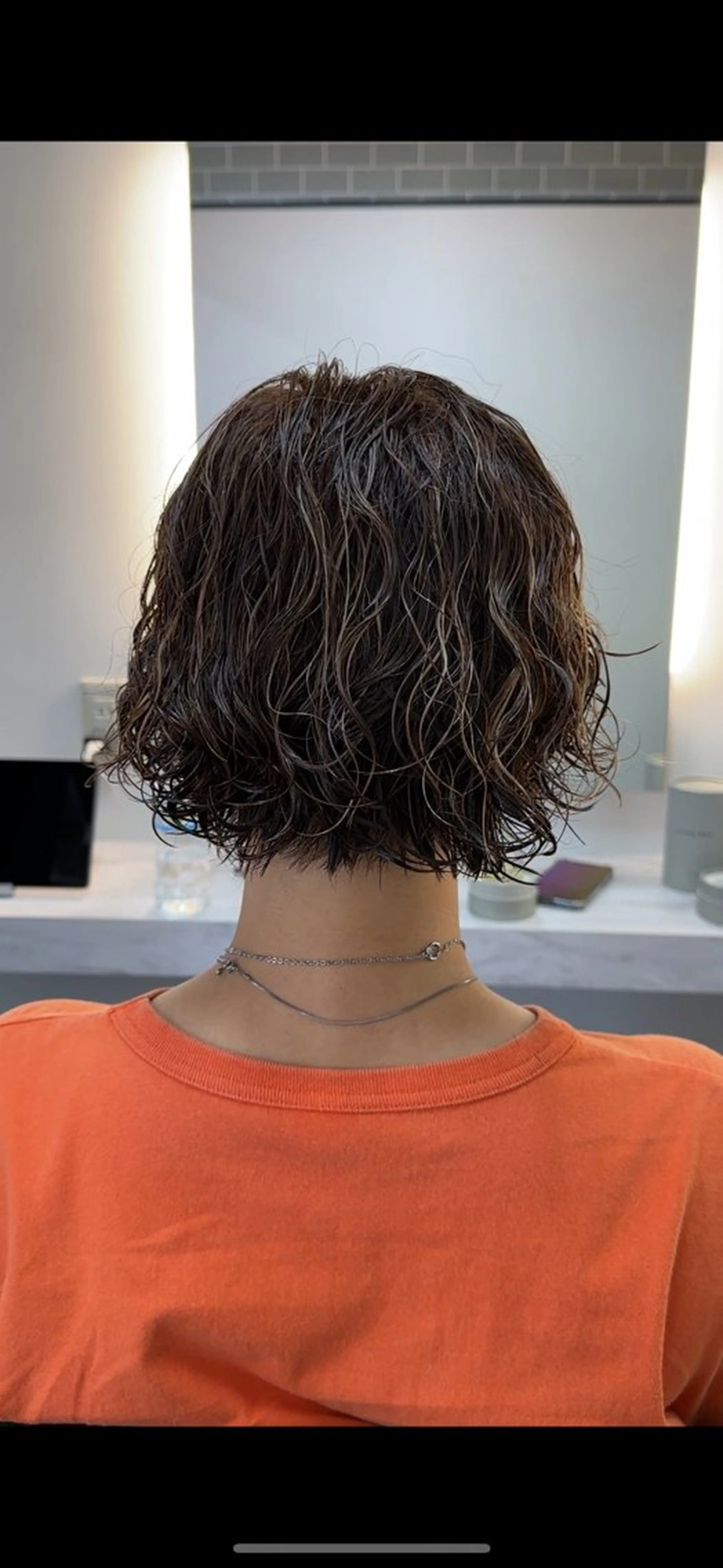 ショート パーマ ボブ スパイラルパーマ FBeauty 青山店所属・透明感カラー& 外国人風パーマのヘアスタイル