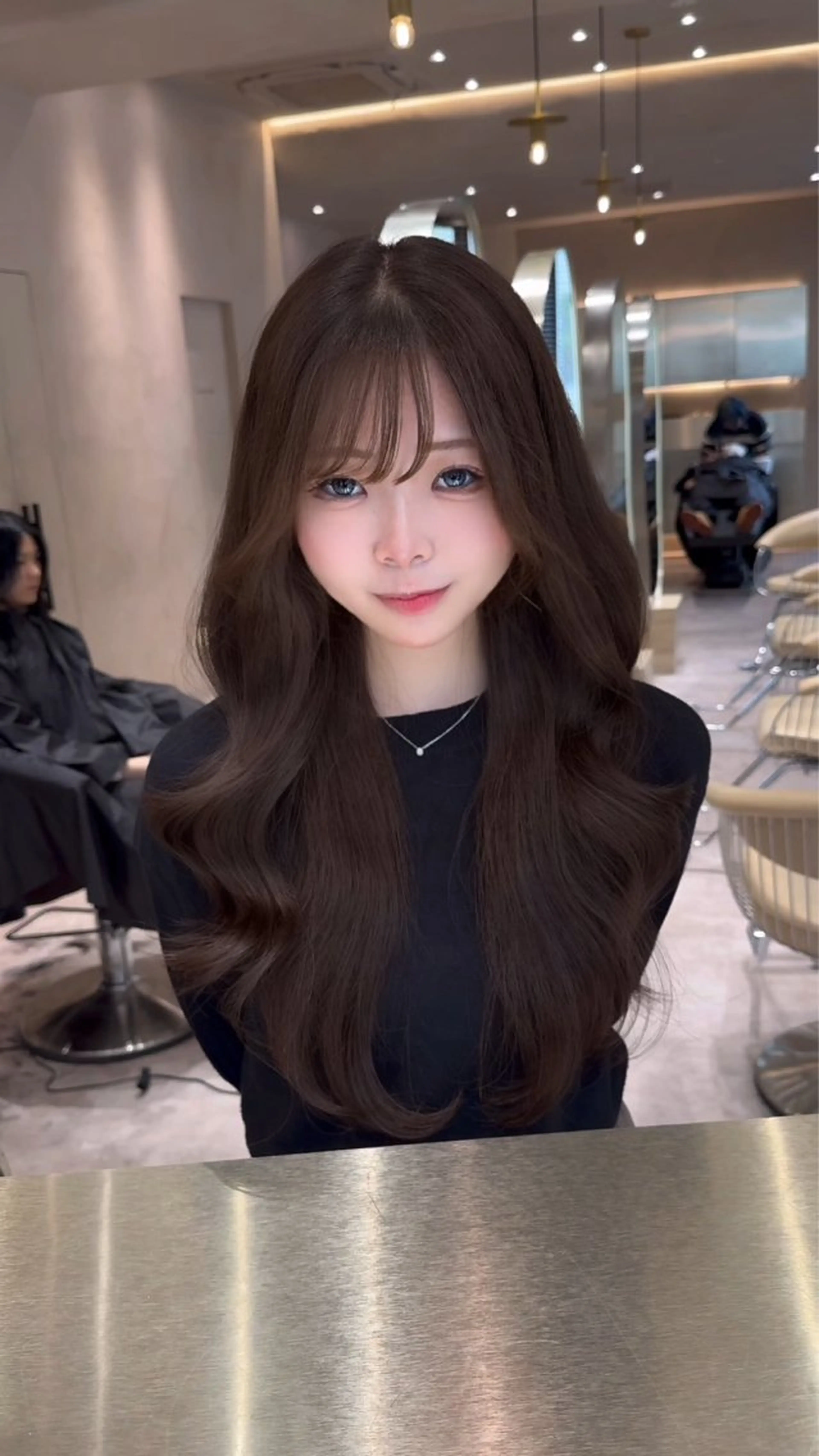 ミディアム カット ヘアカラー トリートメント 1HAVANA所属・韓国ヘア/ベージュ カラー/髪質改善/涼のヘアスタイル