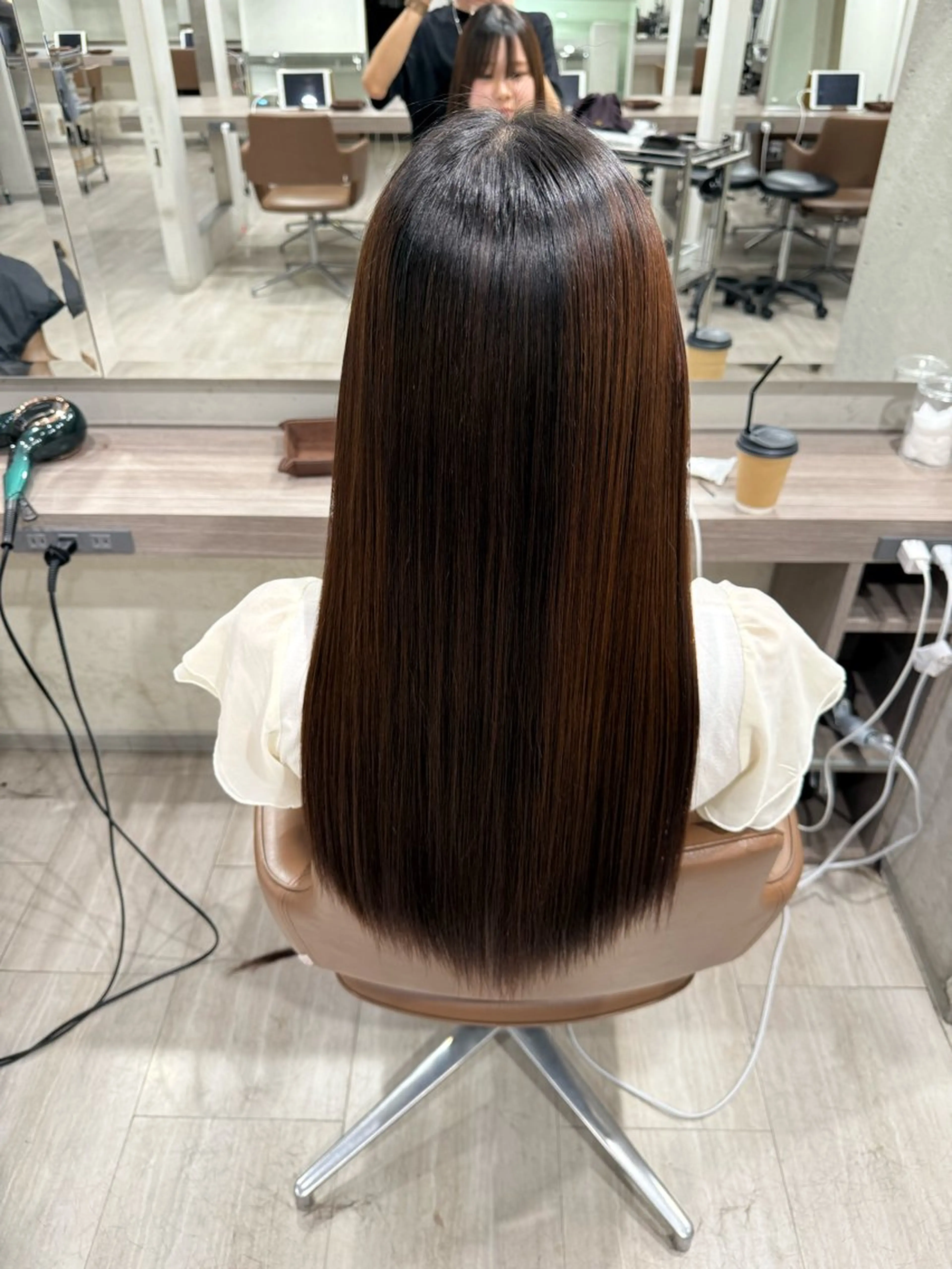 ロング パーマ カット 縮毛矯正 トリートメント 白髪ぼかし/髪質改善 /なおき/表参道のヘアスタイル