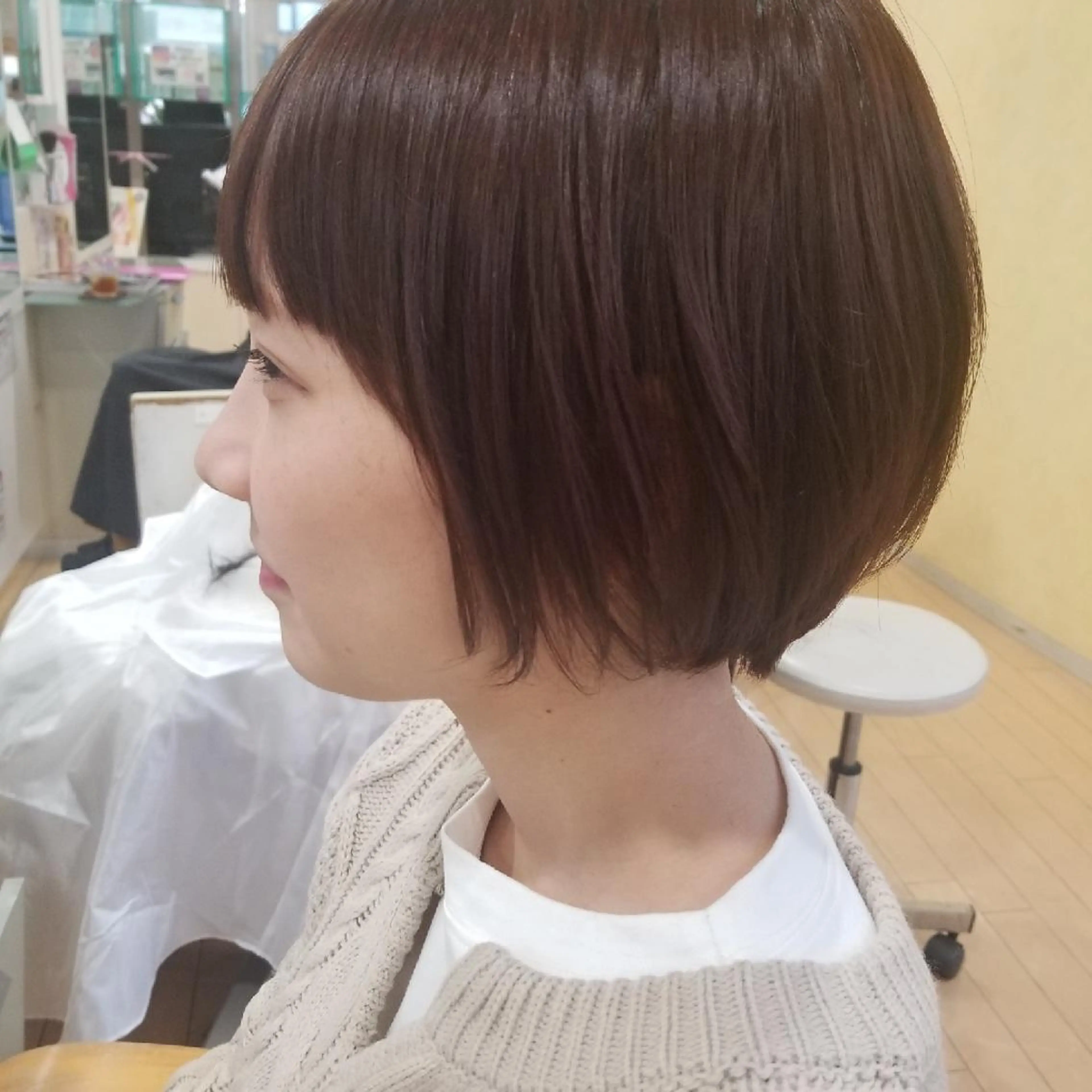 ショート カラー ショートボブ 丸みショート ボブ ショートヘア 関口 友菜のヘアスタイル