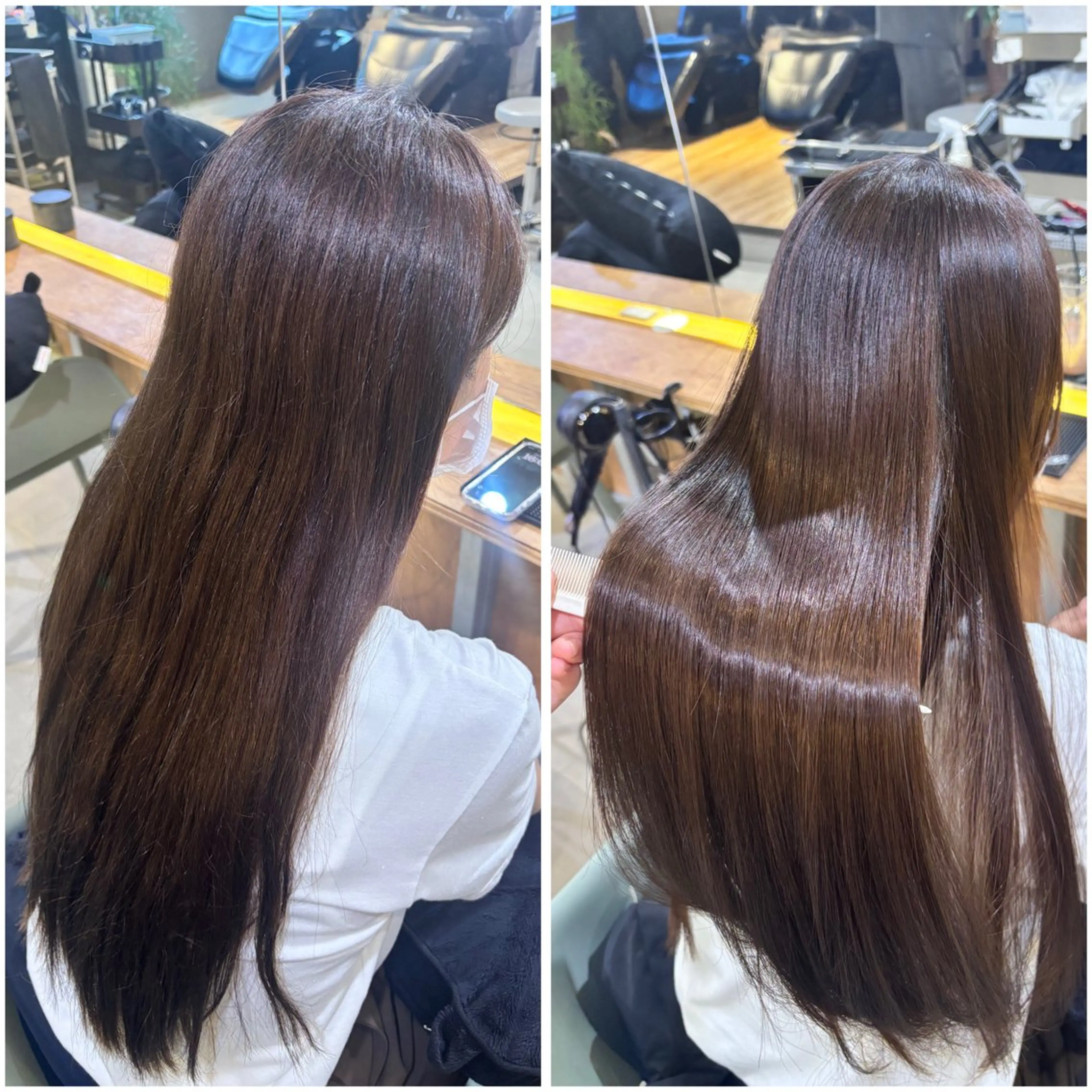 ロング 髪質改善 トリートメント Kazuha /透明感カラーのヘアスタイル