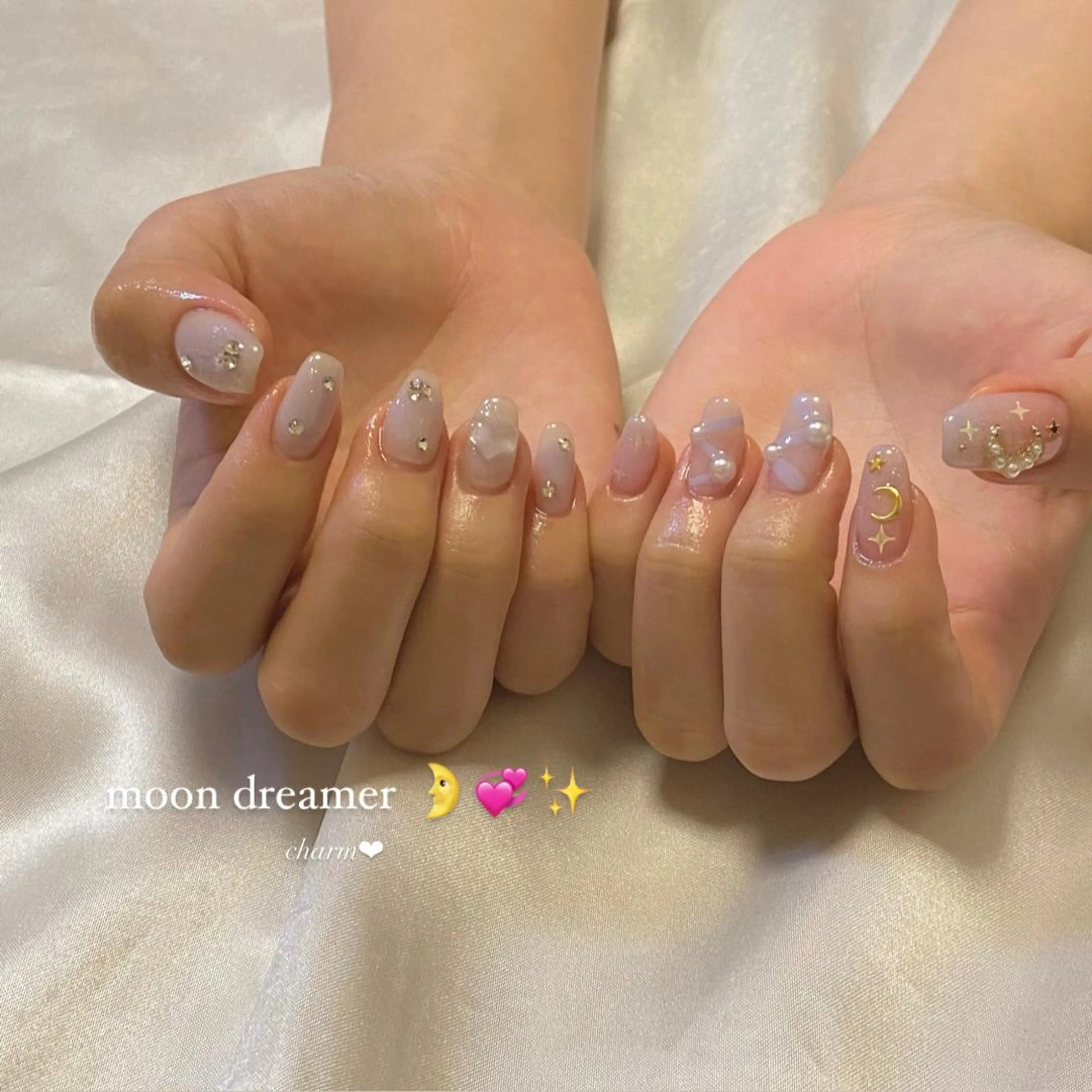 ネイル チークネイル グラデーション ピンク パープル その他(ネイル) nail salon charmのネイルデザイン