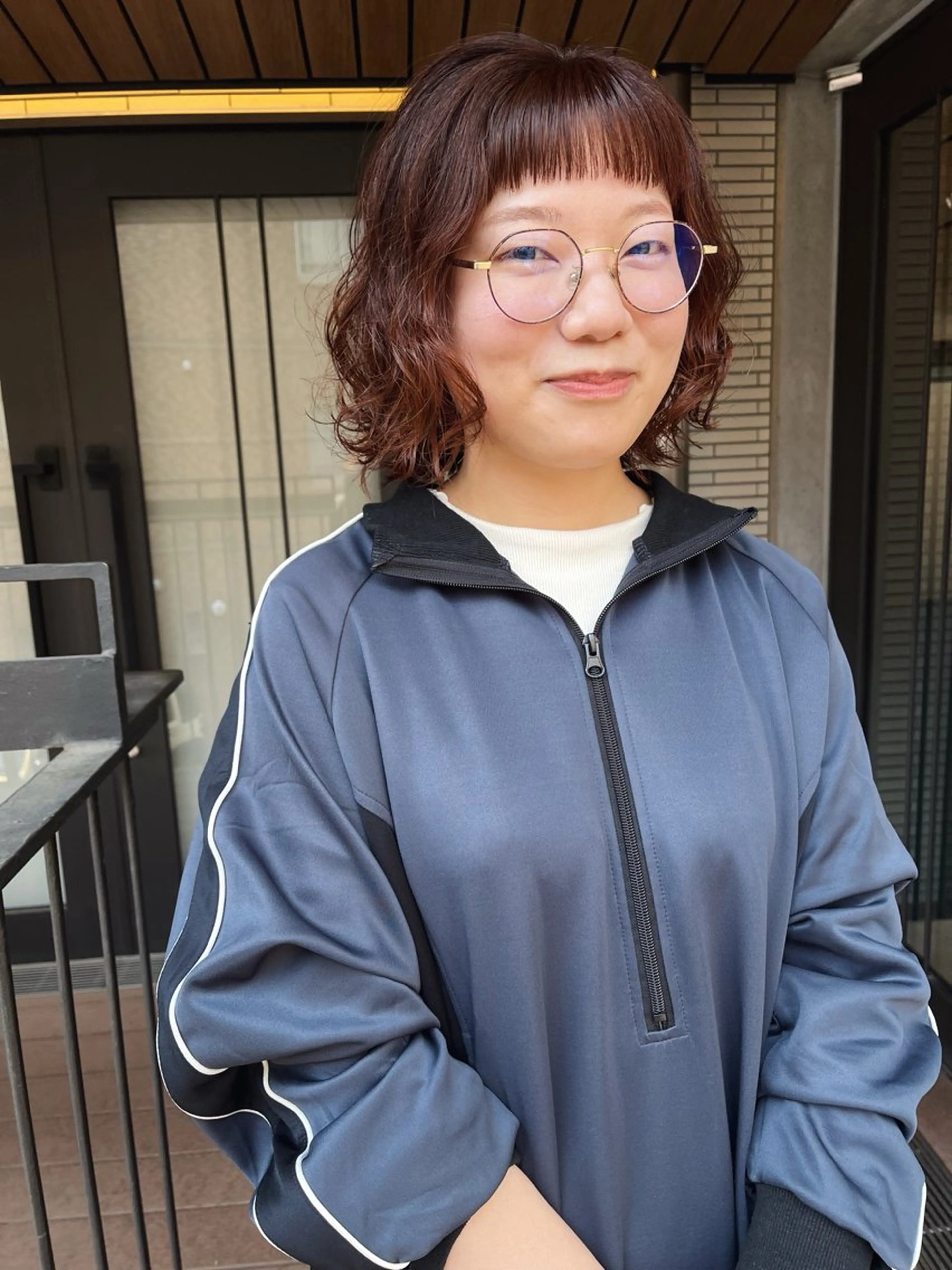 ショート パーマ 暖色カラー 🌼クニトウメイのヘアスタイル