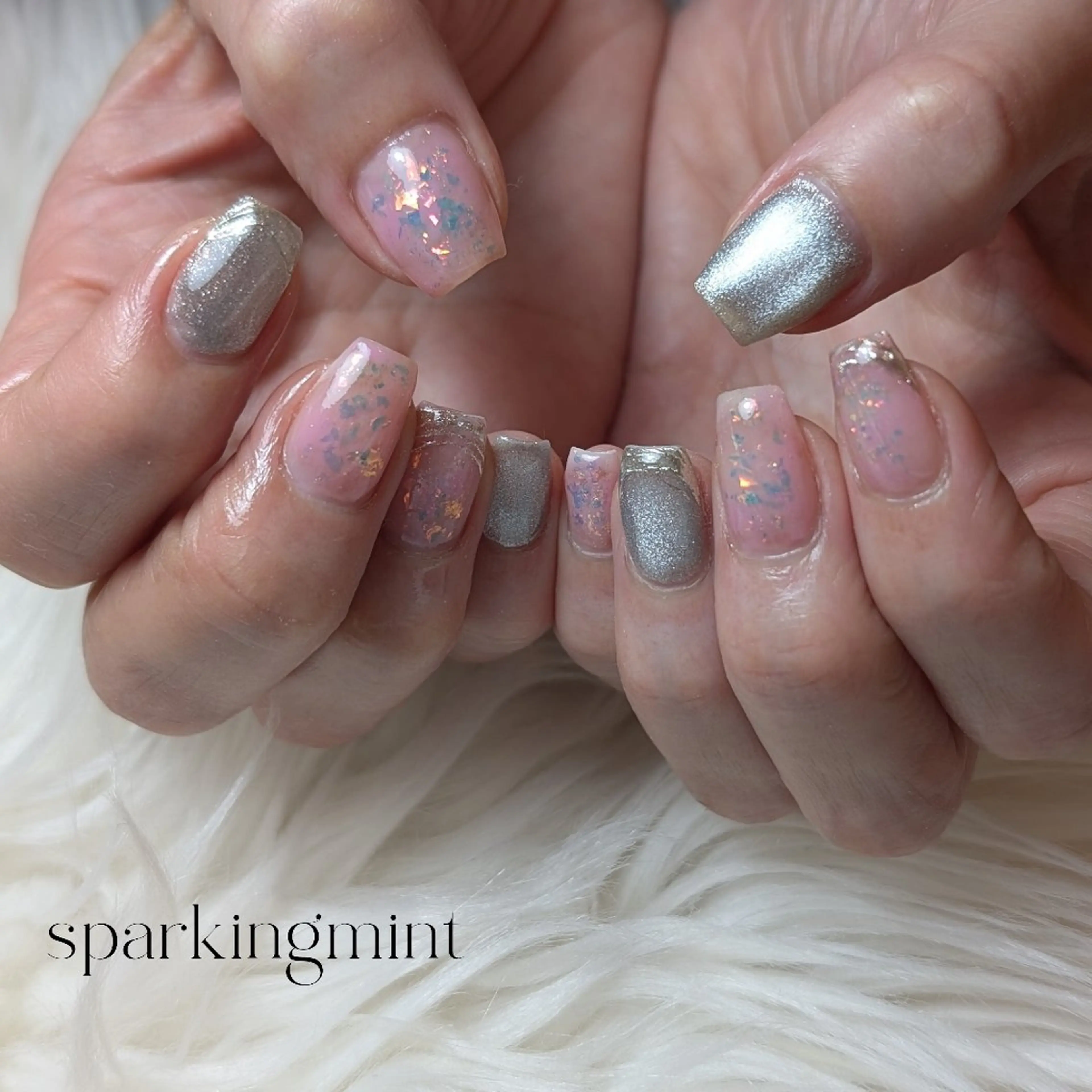 ネイル 春ネイル 森ノ宮ネイル🌈☁️ seri🌞のネイルデザイン