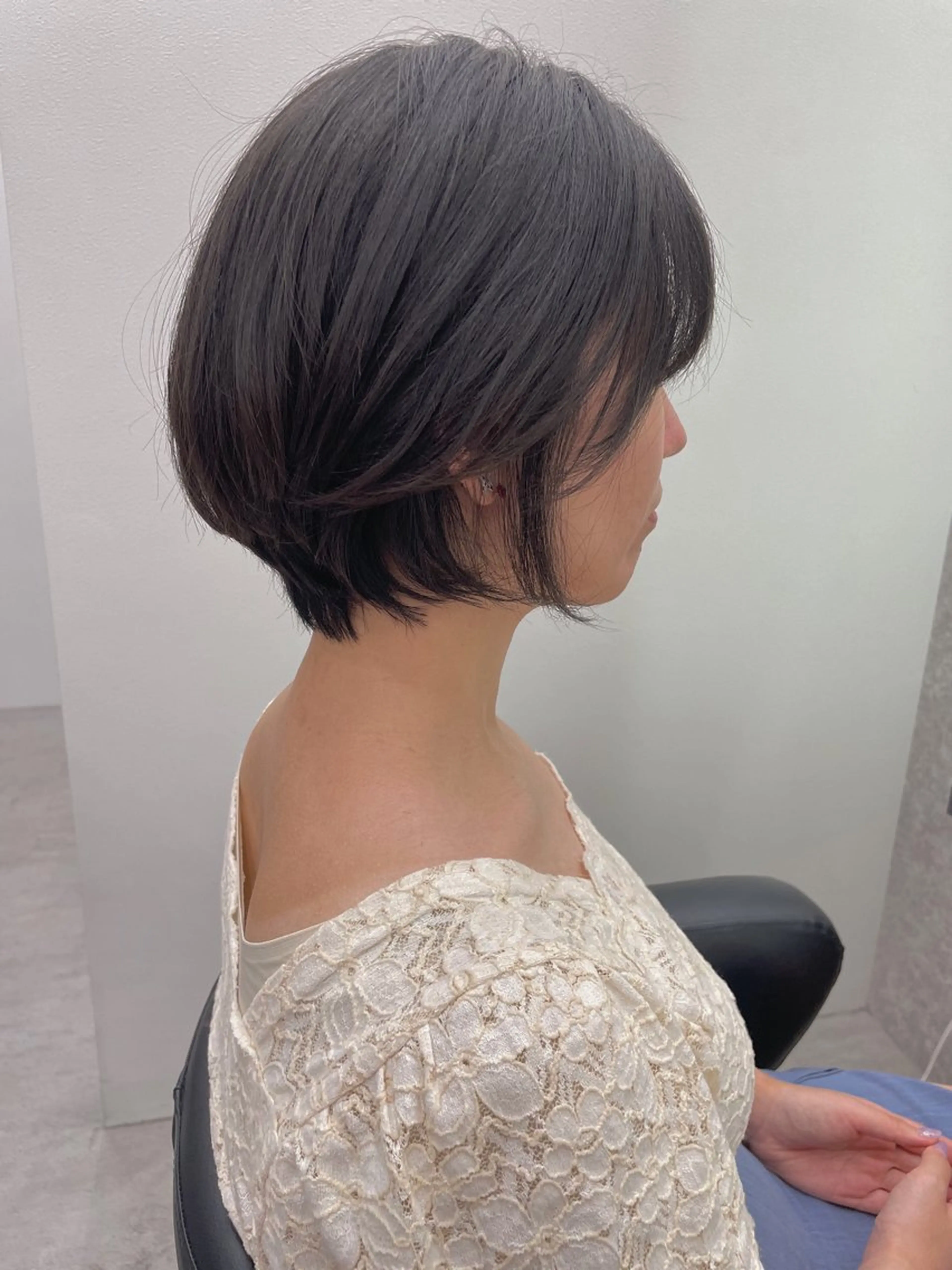 ショート ショートボブ ボブ くびれヘア ショートヘア 新村 華奈絵のヘアスタイル