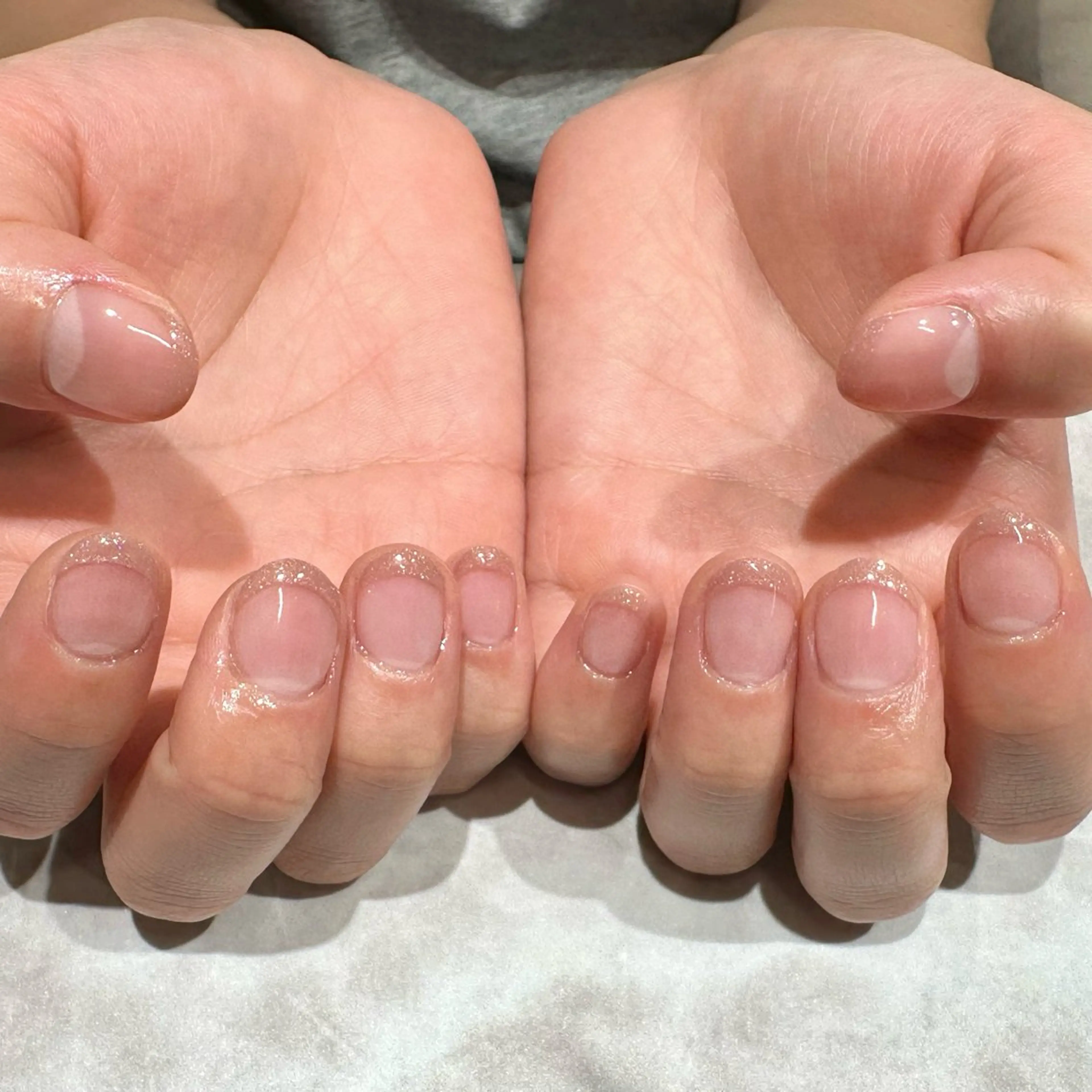 ネイル フレンチネイル ジェルネイル ラメ(グリッター) erinca nail所属・圦本 有紀のネイルデザイン