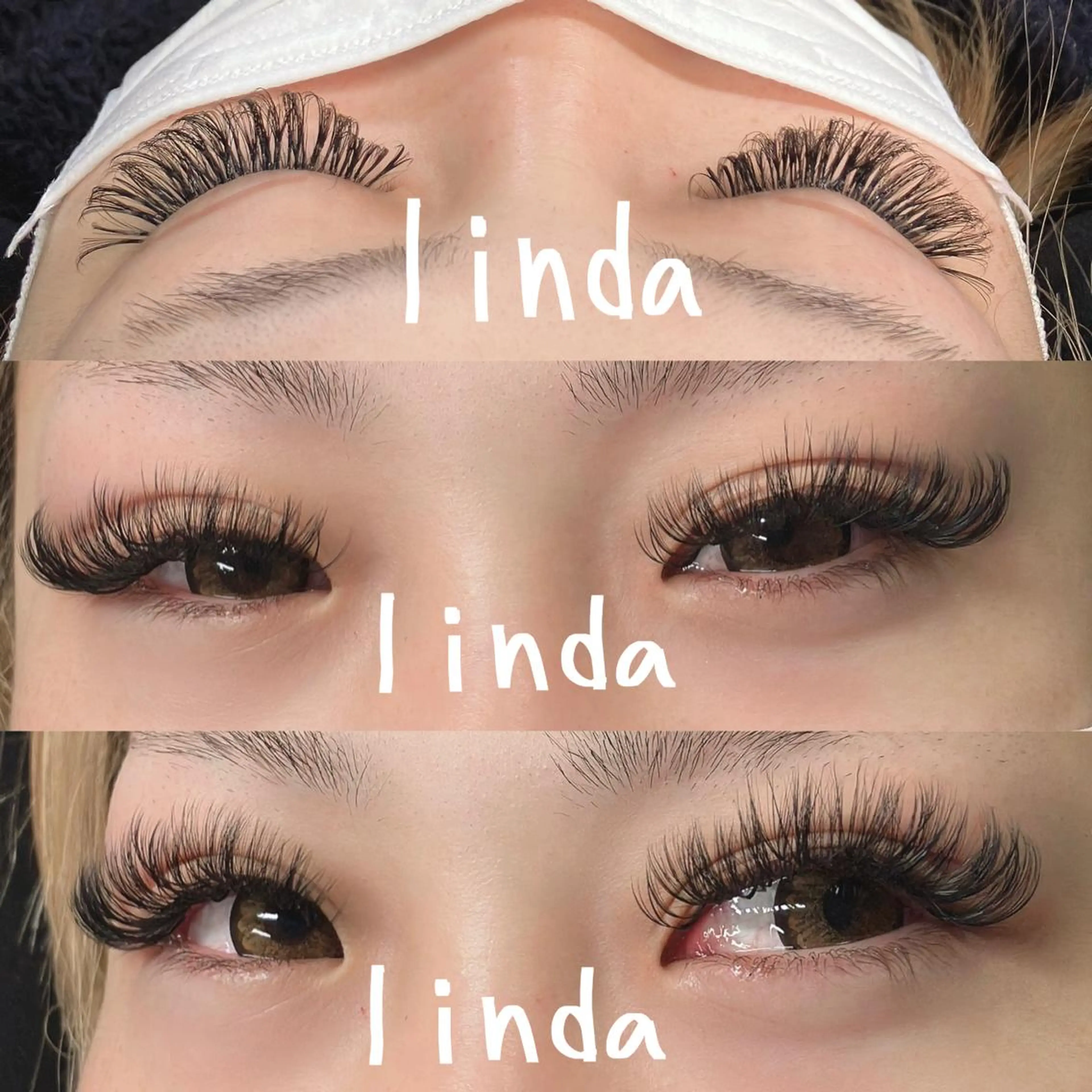マツエク・マツパ 付け放題 ボリュームラッシュ linda lashesのマツエク・マツパデザイン