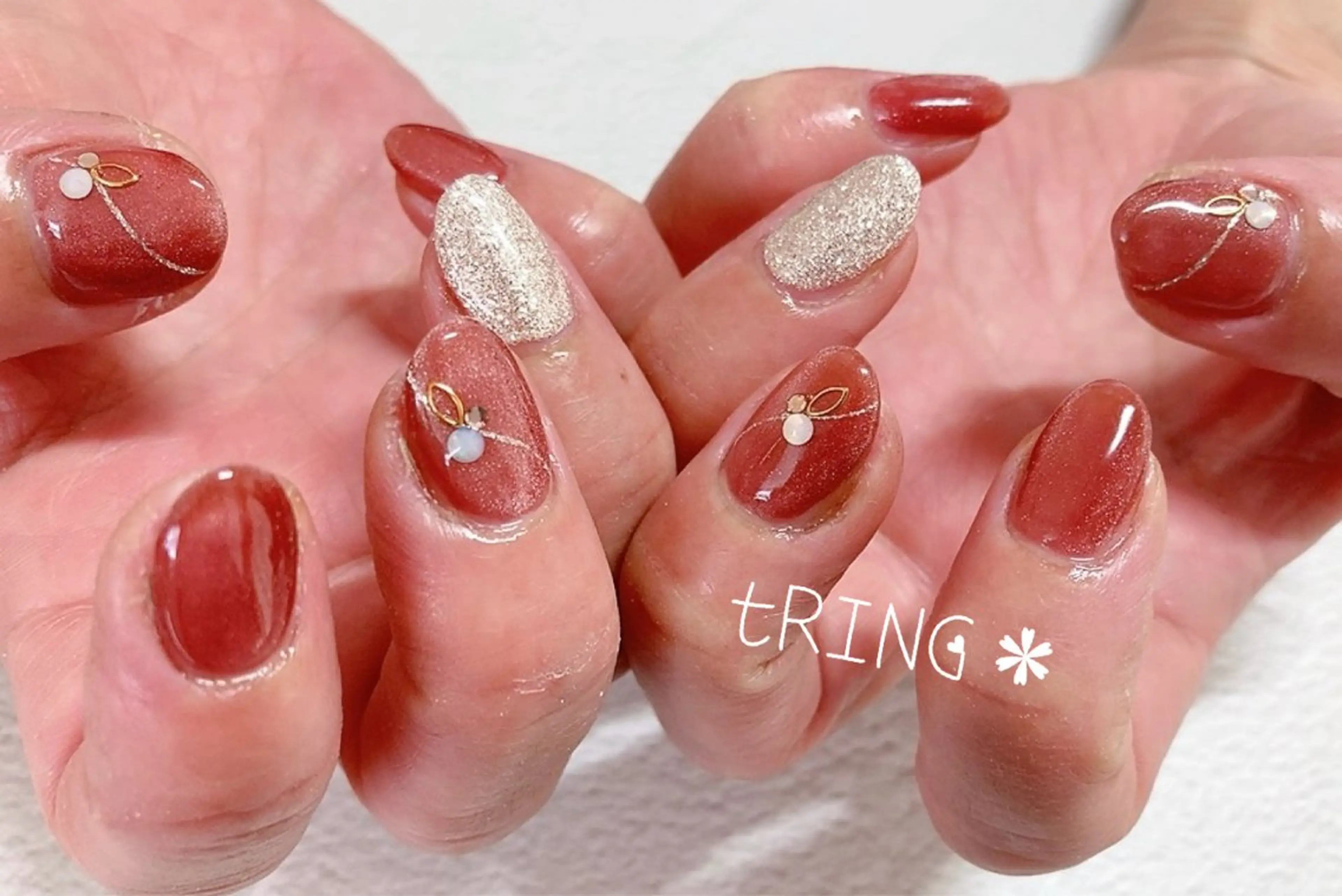 ネイル シンプルネイル ハンドネイル tRING* しいの木台のネイルデザイン
