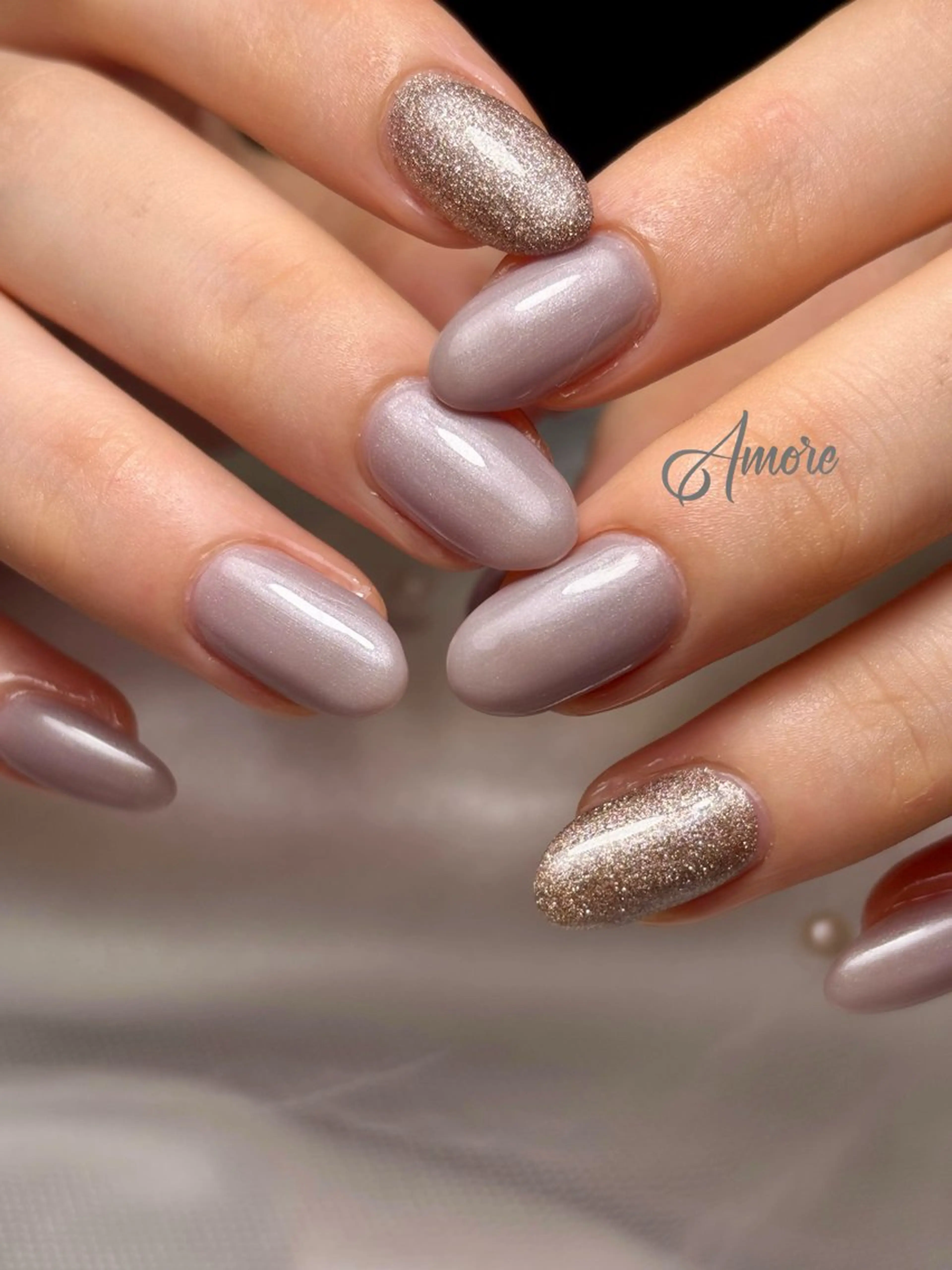 ネイル 桜ネイル ジェルネイル キラキラネイル 韓国ネイル マグネットネイル You kyehwaのネイルデザイン