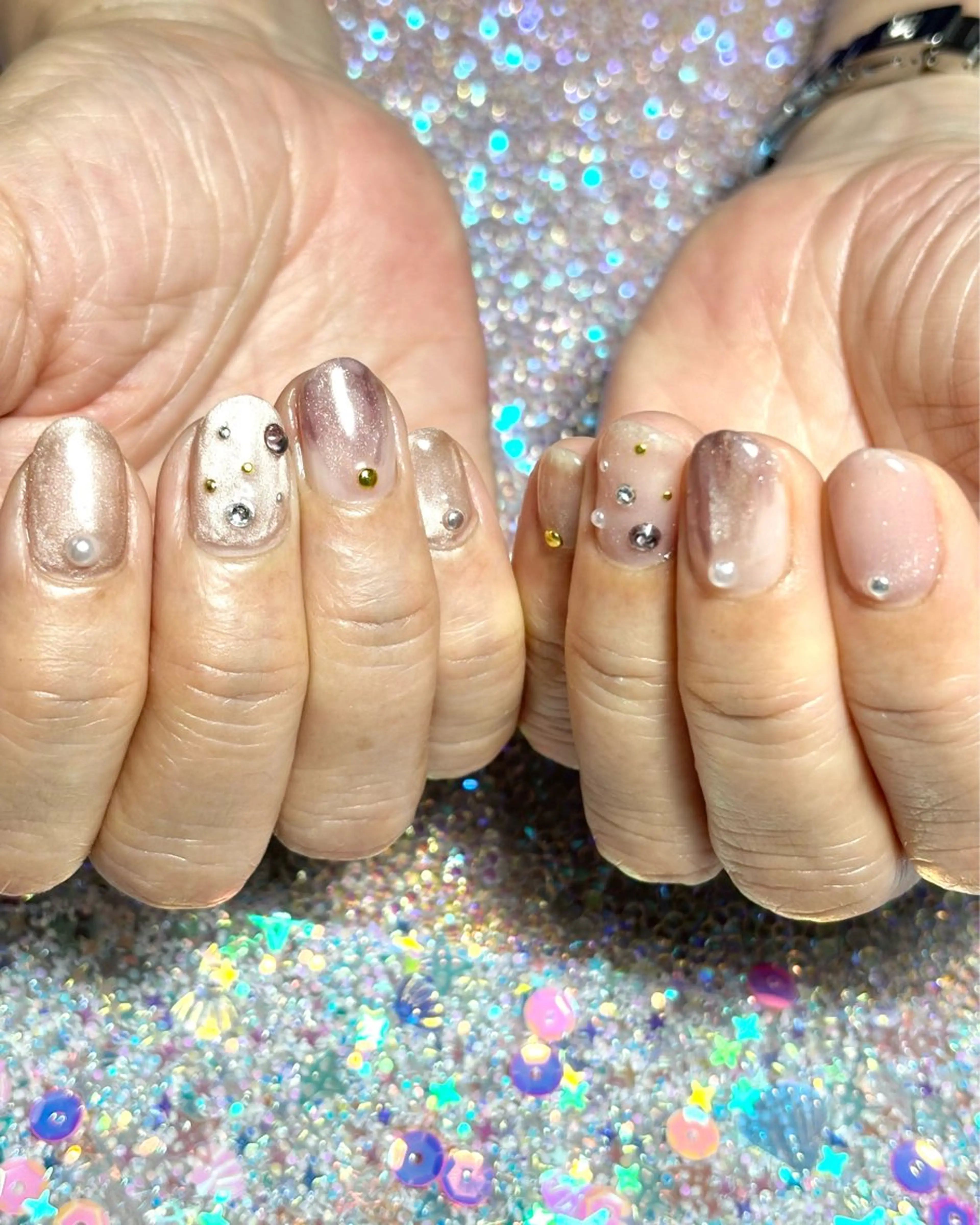 ネイル マグネットネイル ニュアンスネイル Nail&Spa SeaGlass所属・SeaGlass tomoのネイルデザイン