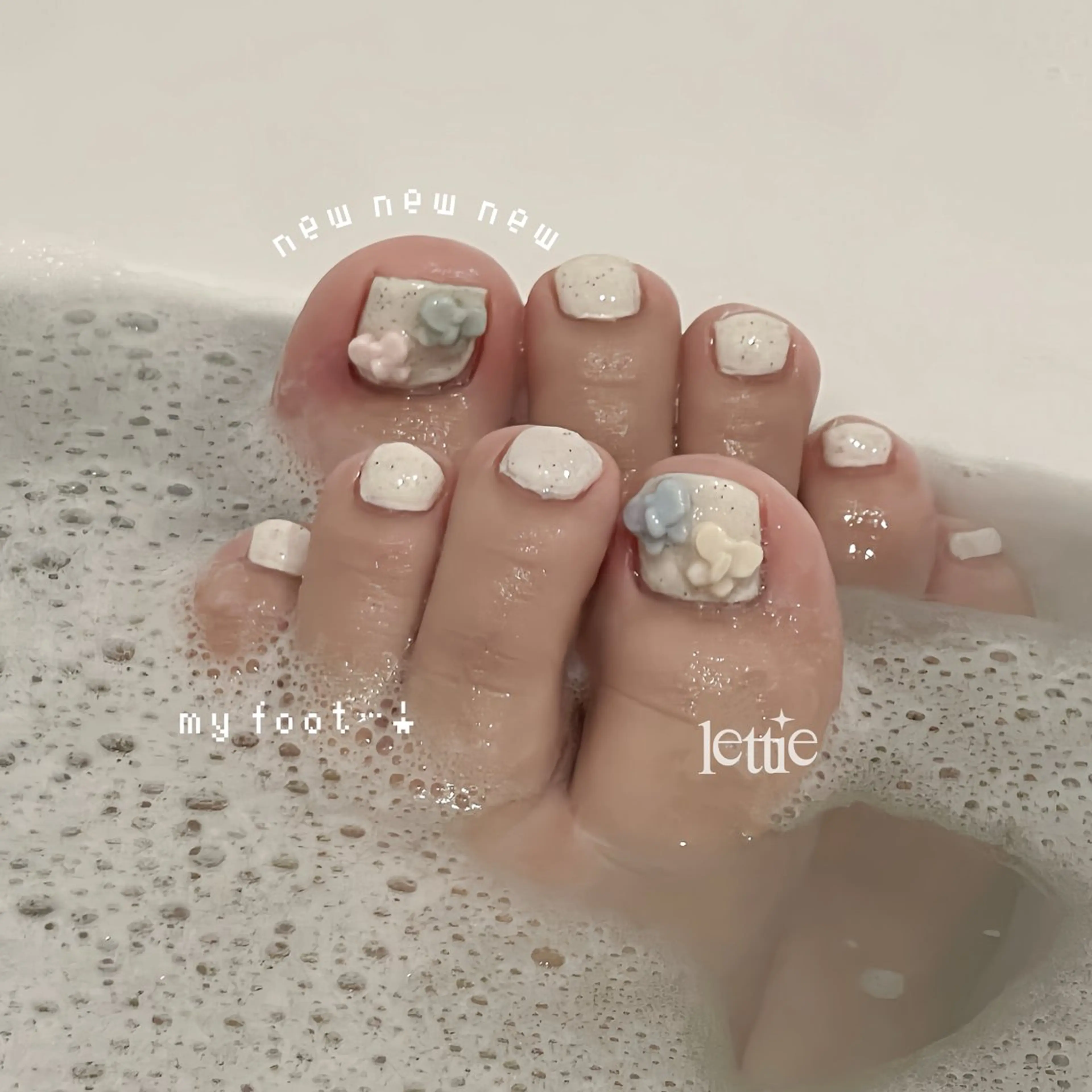 ネイル 韓国ネイル ワンカラーネイル フットネイル lettie🎀 京都ガーリーネイルのネイルデザイン
