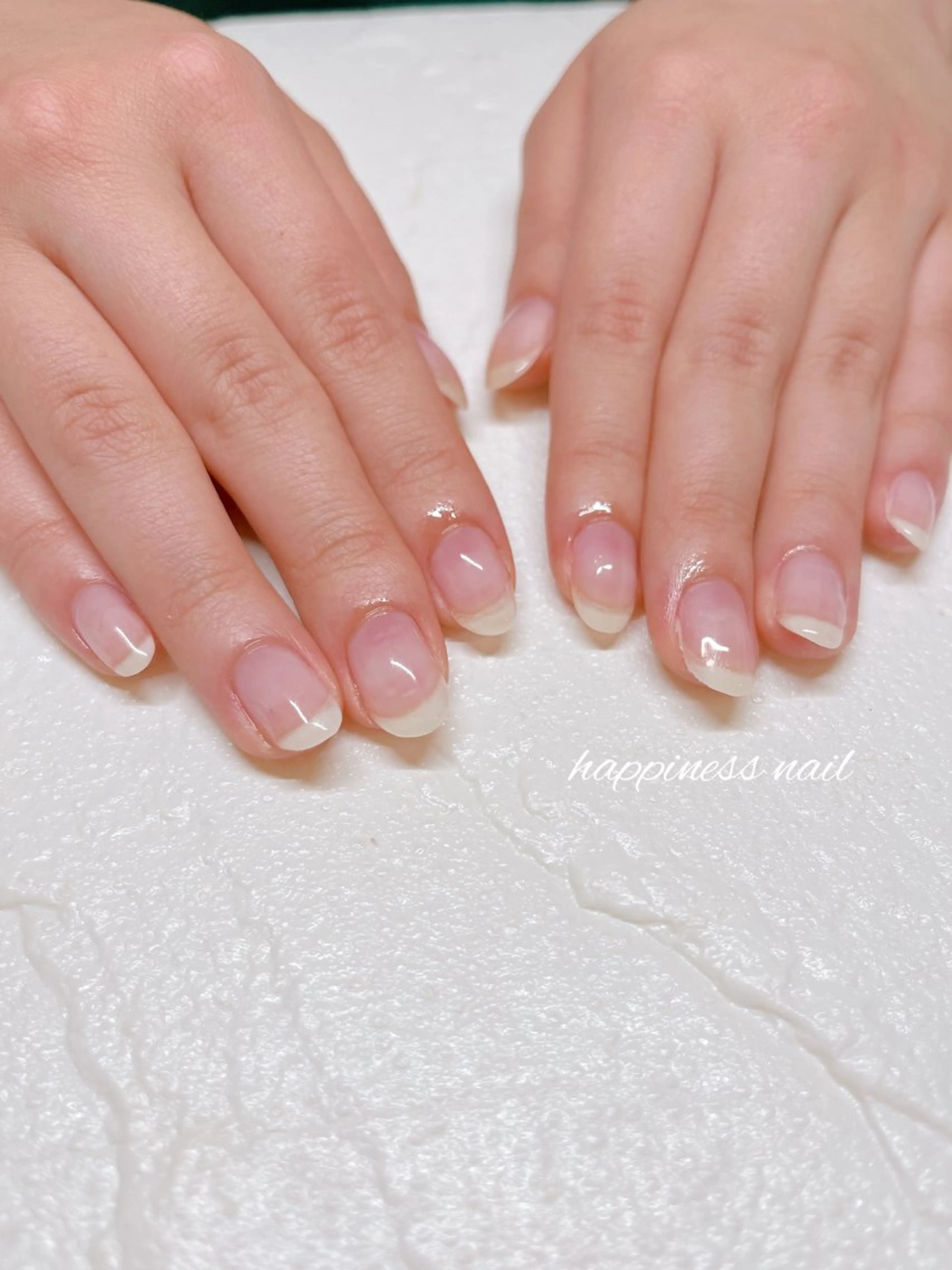 ネイル クリアネイル ワンカラーネイル ハンドネイル happiness nailのネイルデザイン