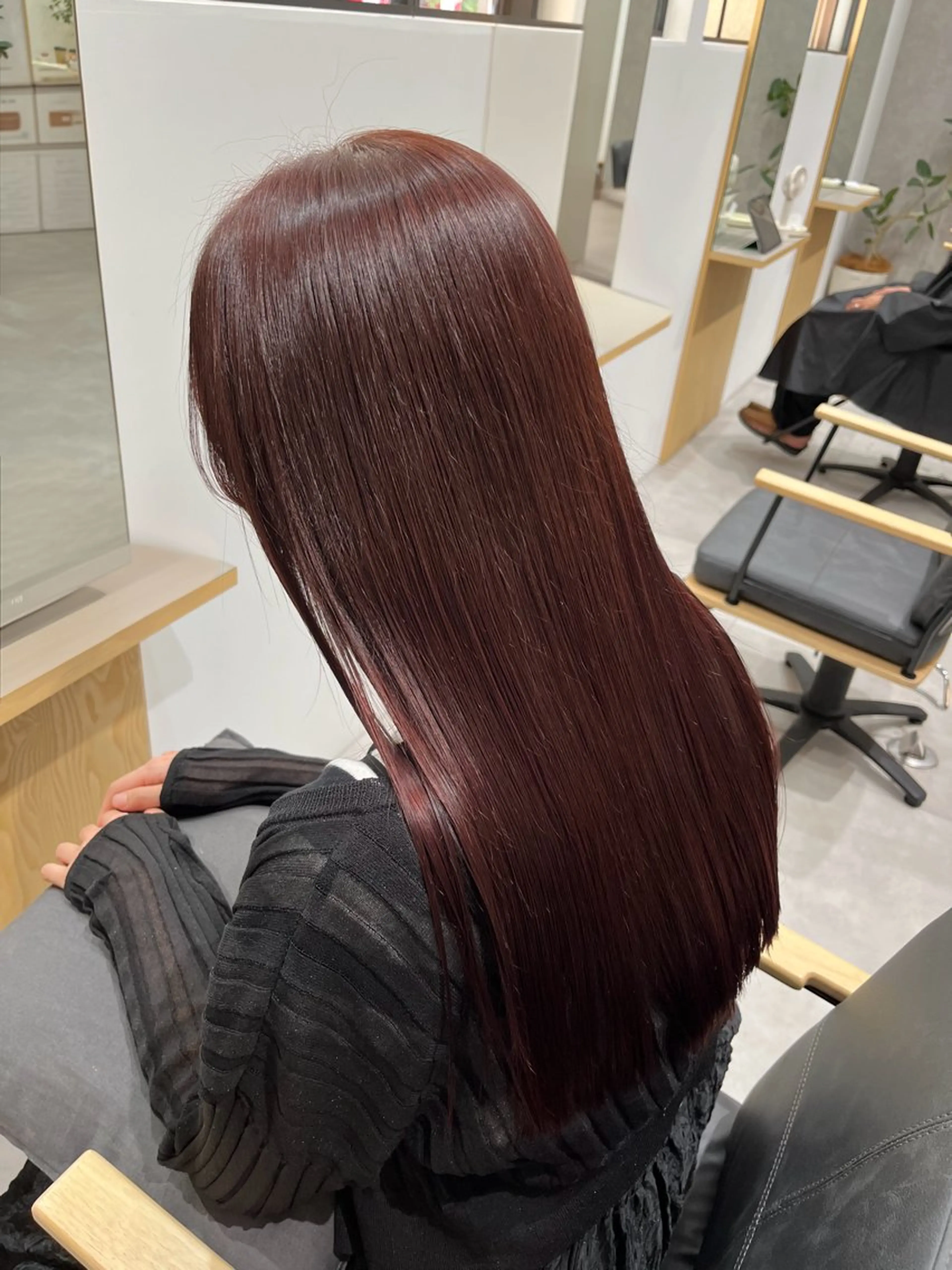 ロング ヘアカラー トリートメント ボブ/ハイトーン特化 solua上本町のヘアスタイル