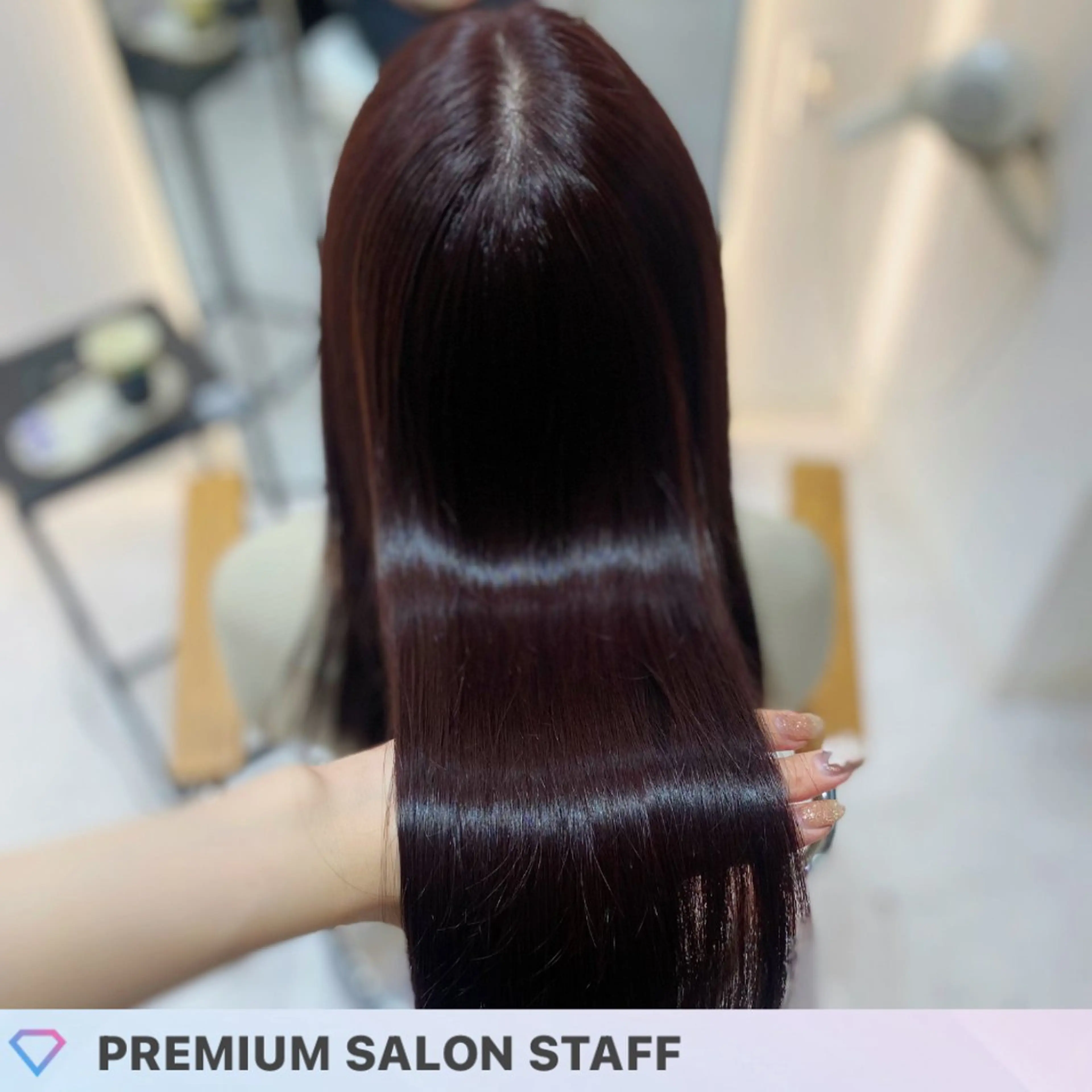 ロング カラー カシス ピンクカラー 艶髪・透明感カラー・ 韓国ヘア・Yuriのヘアスタイル