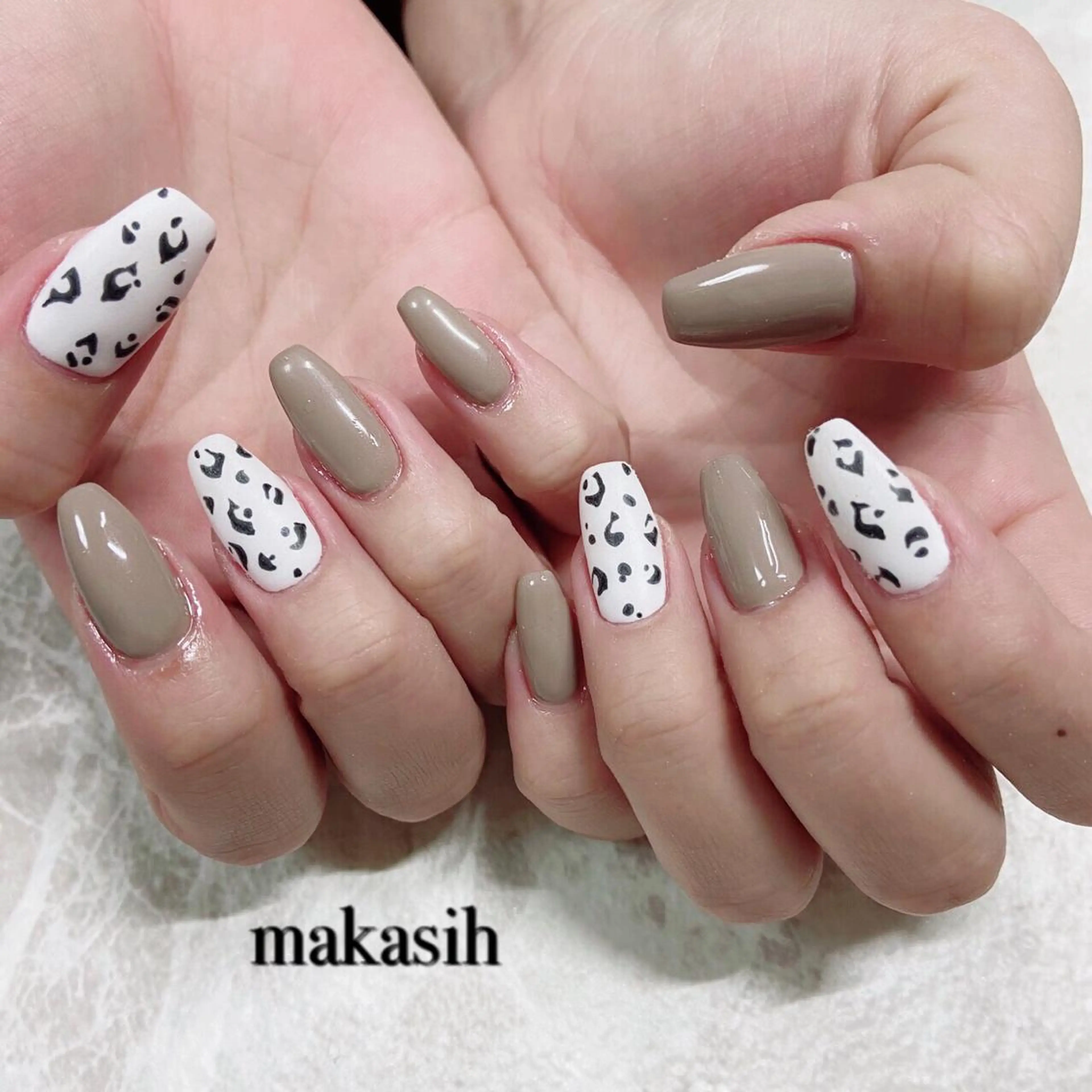 ネイル アニマル柄 マットネイル 冬ネイル 濱田 美菜子のエステ・リラクイメージ