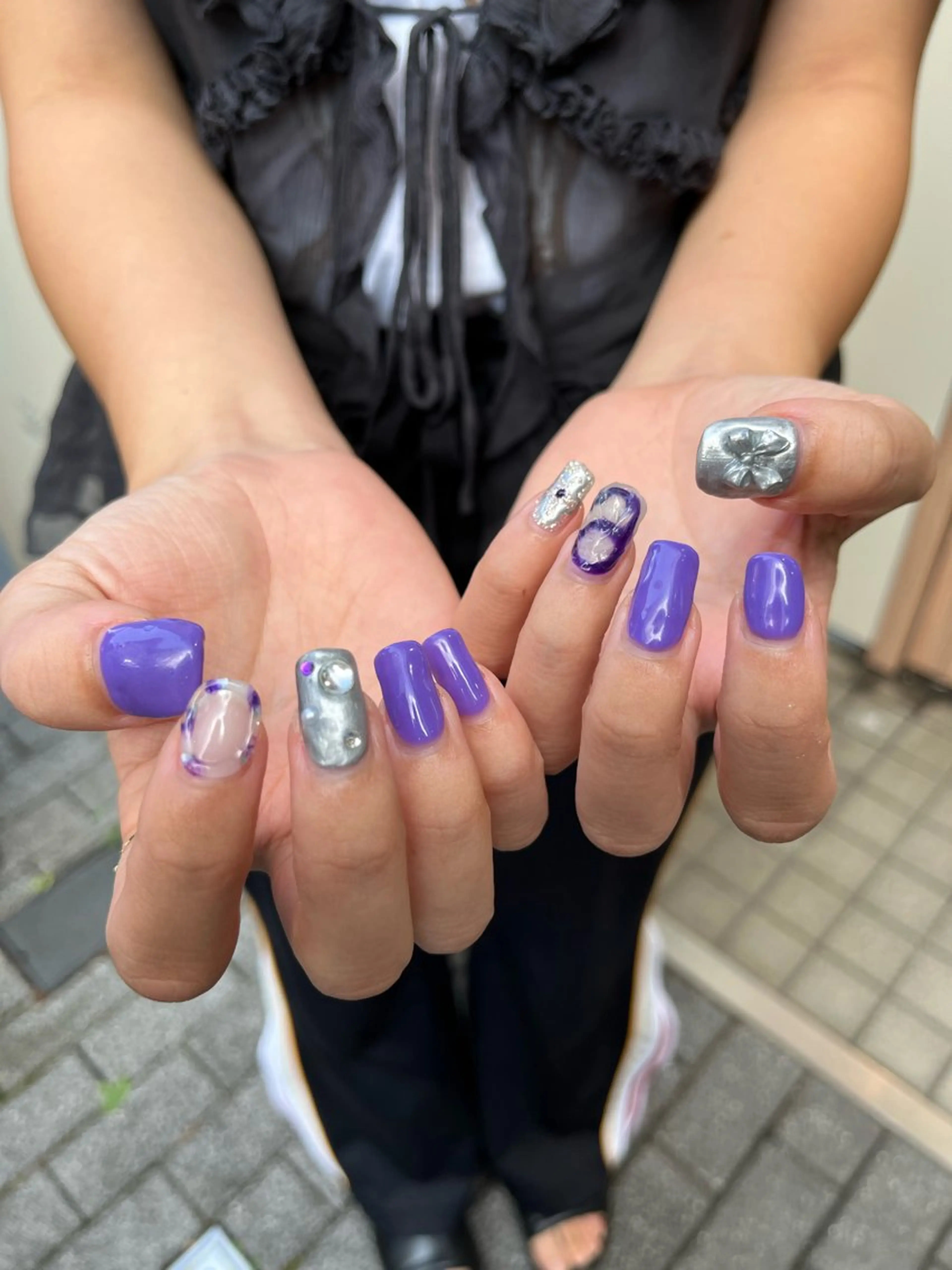 ネイル ウルフ.クロスパーマ 🖤RYOKAのヘアスタイル