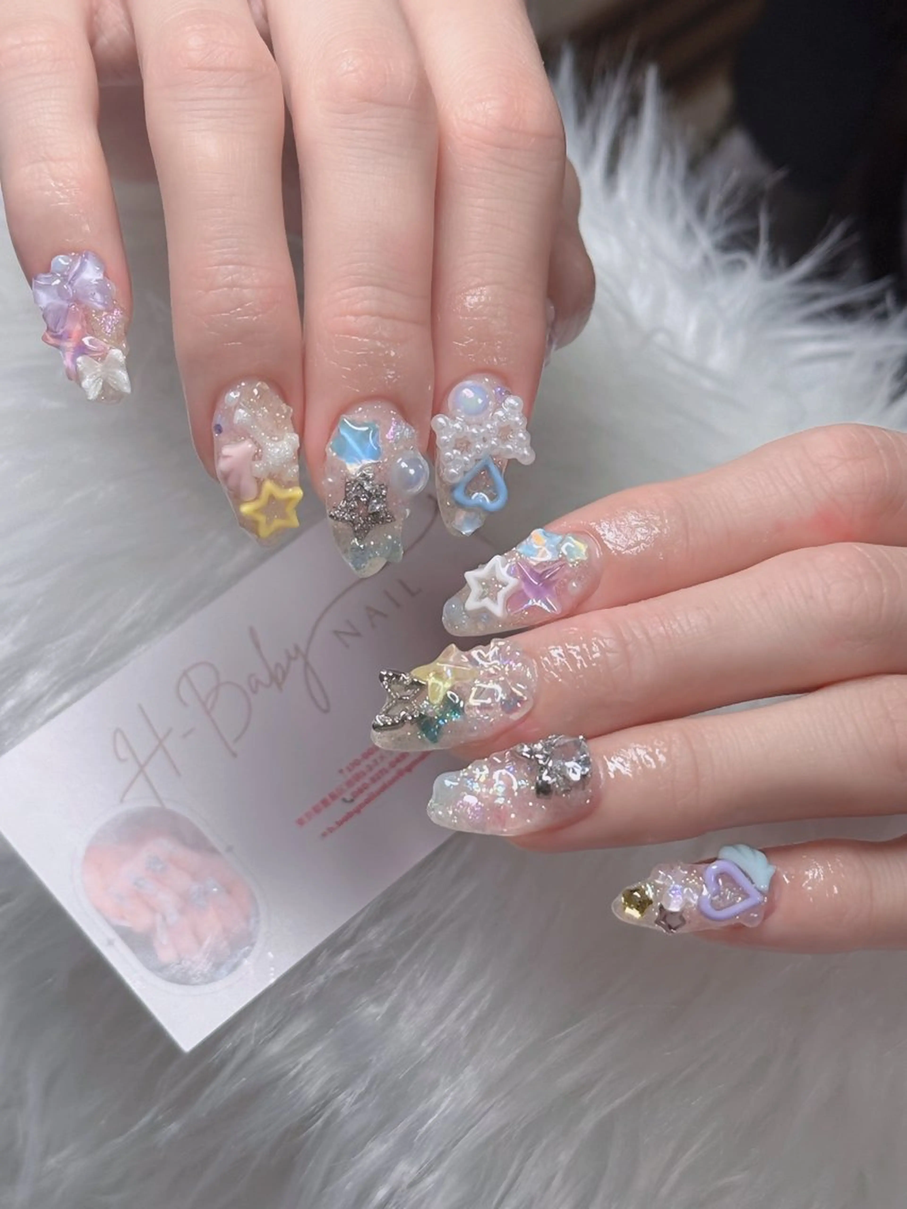ネイル アートネイル 成人式 ジェルネイル ニュアンスネイル 夏ネイル ハンドネイル H.baby Nai Salon所属・neco H.babynailのネイルデザイン
