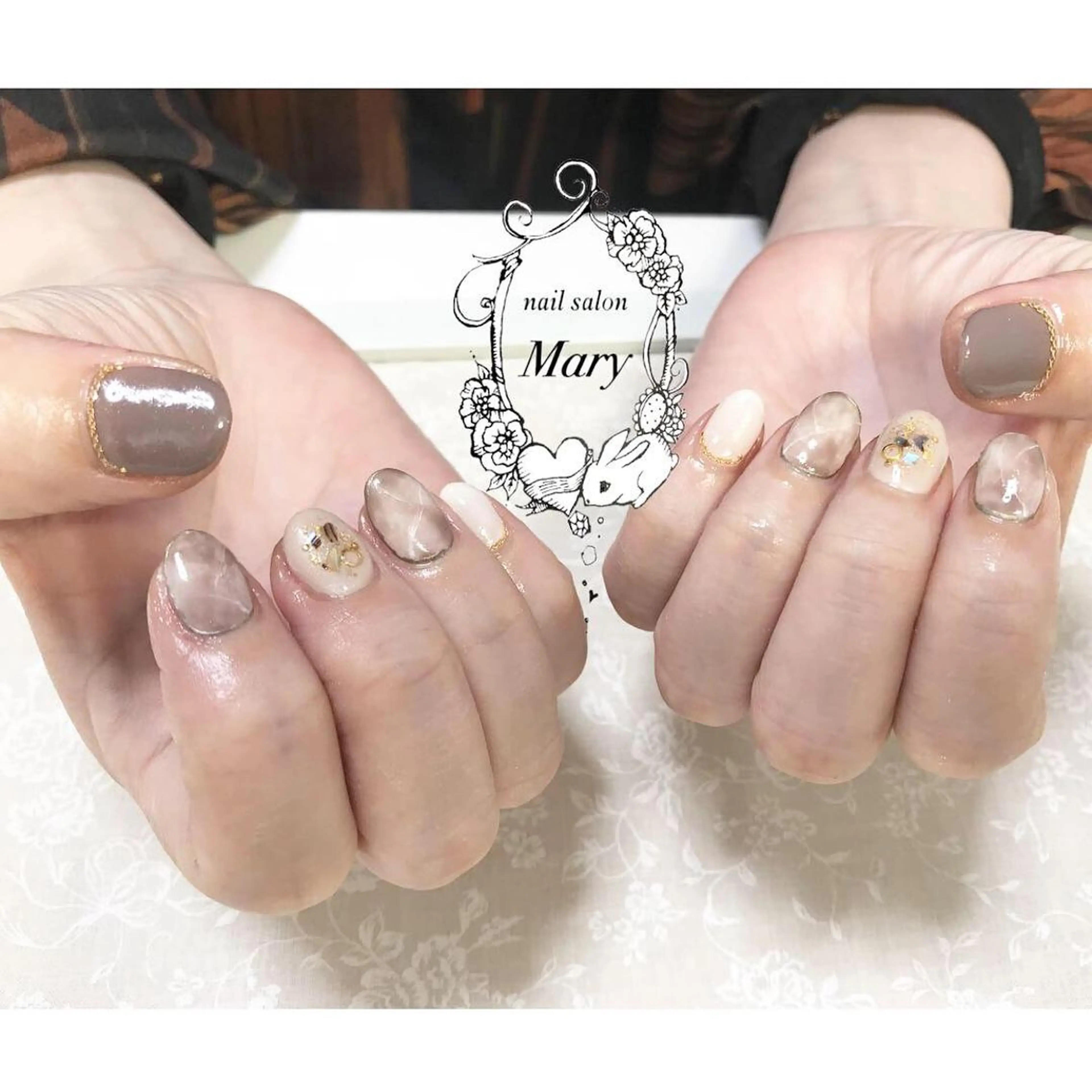 ネイル 大理石ネイル(マーブル) WITH  NAIL ネイリストのネイルデザイン