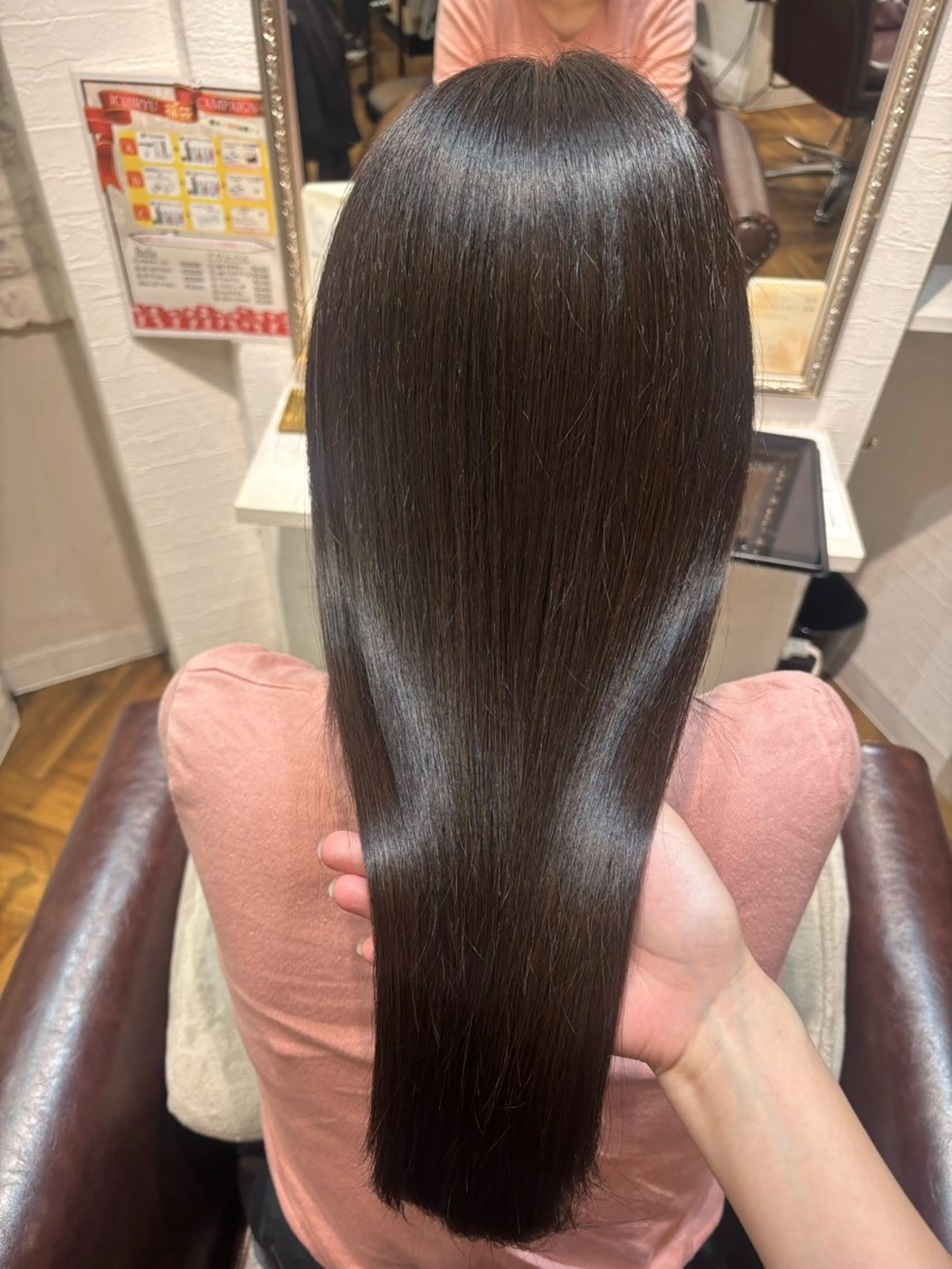 ロング カット 縮毛矯正 perfect  beauty ichiryu所属・酸性ストレート✨ 艶カラー✨谷口倭子のヘアスタイル