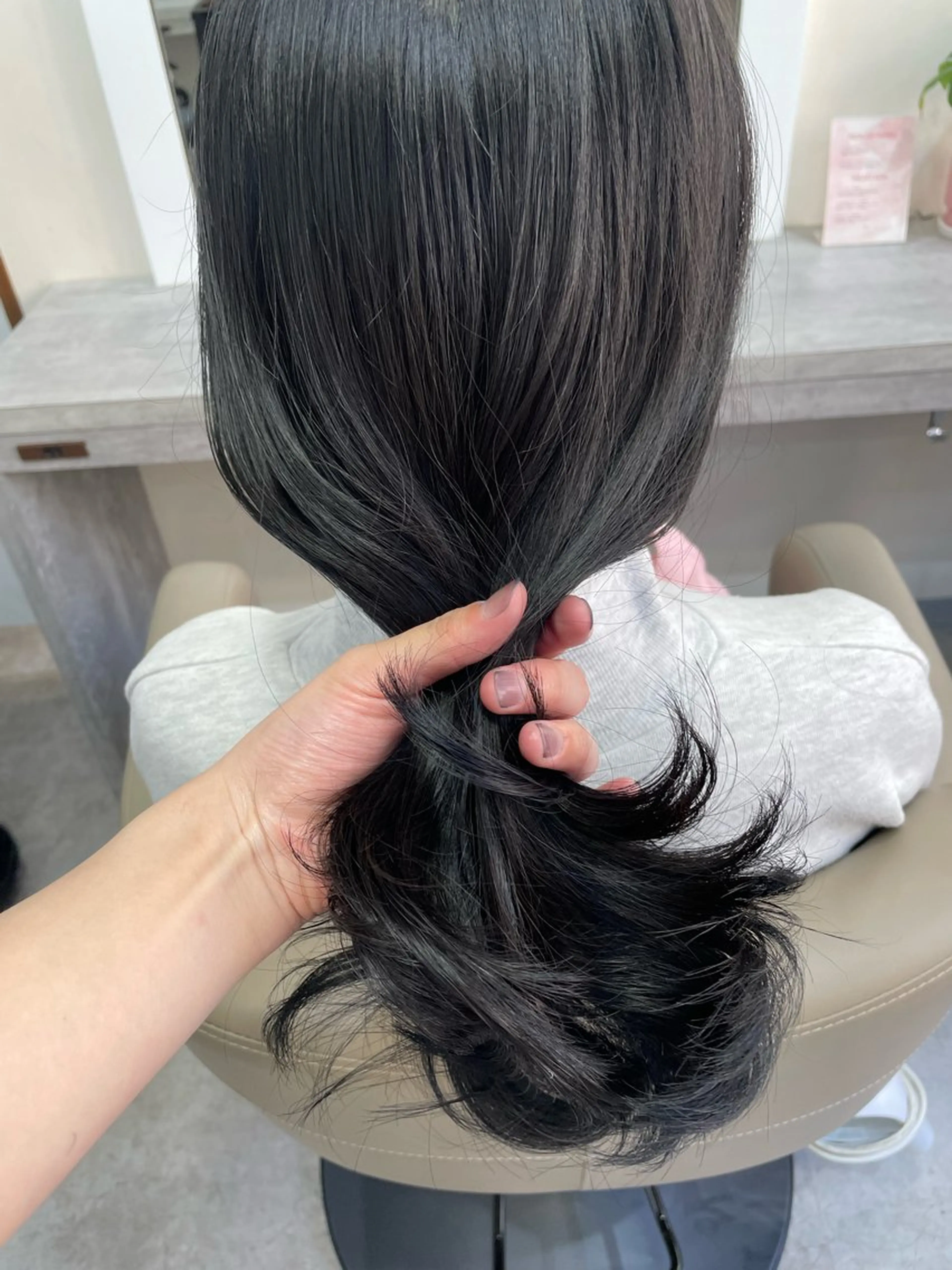セミロング 韓国風パーマ/ヘア セット/店長みづきのヘアスタイル