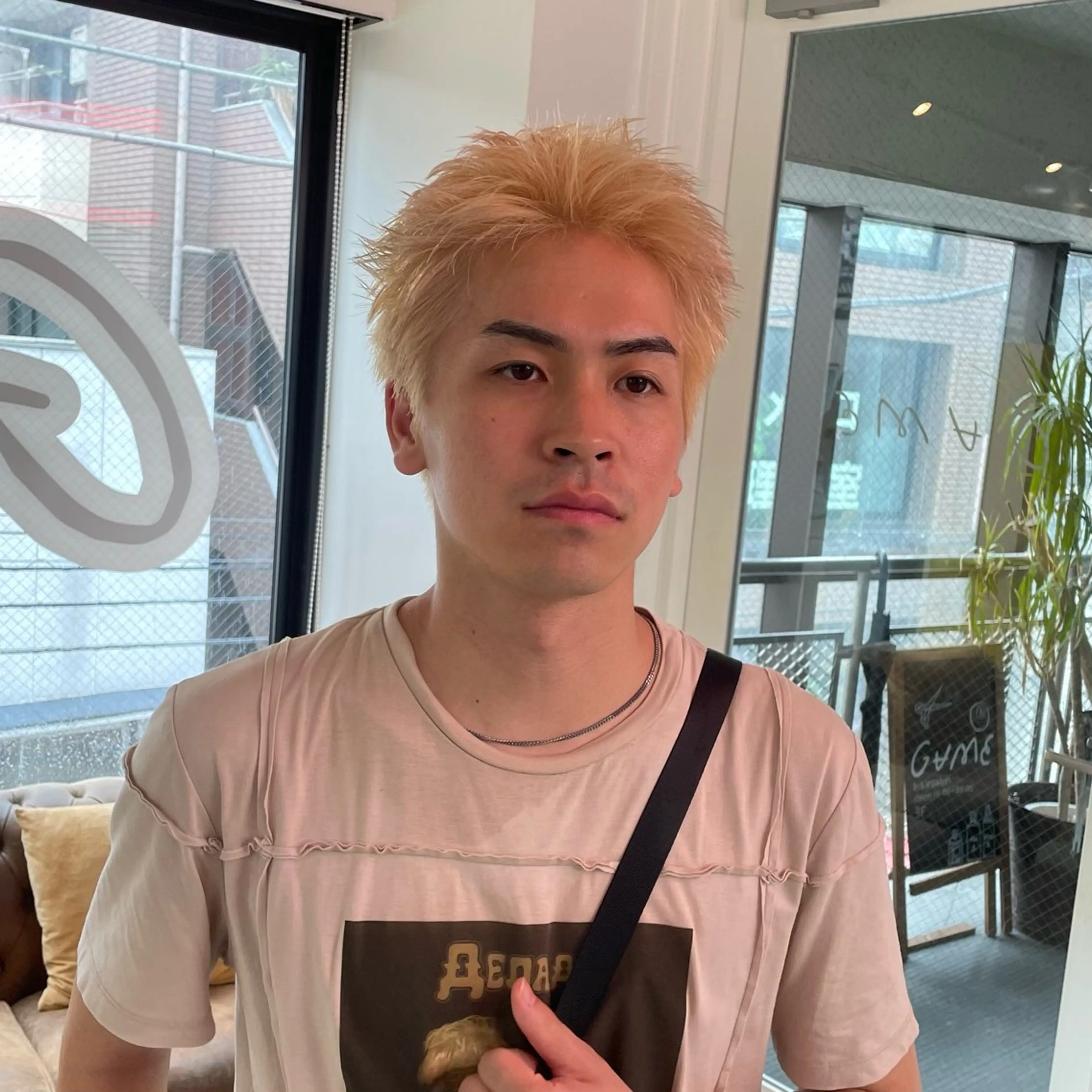 ショート カラー メンズ カット ヘアカラー 《メンズ支持NO.1 ×艶ブラウン》ソウタのヘアスタイル