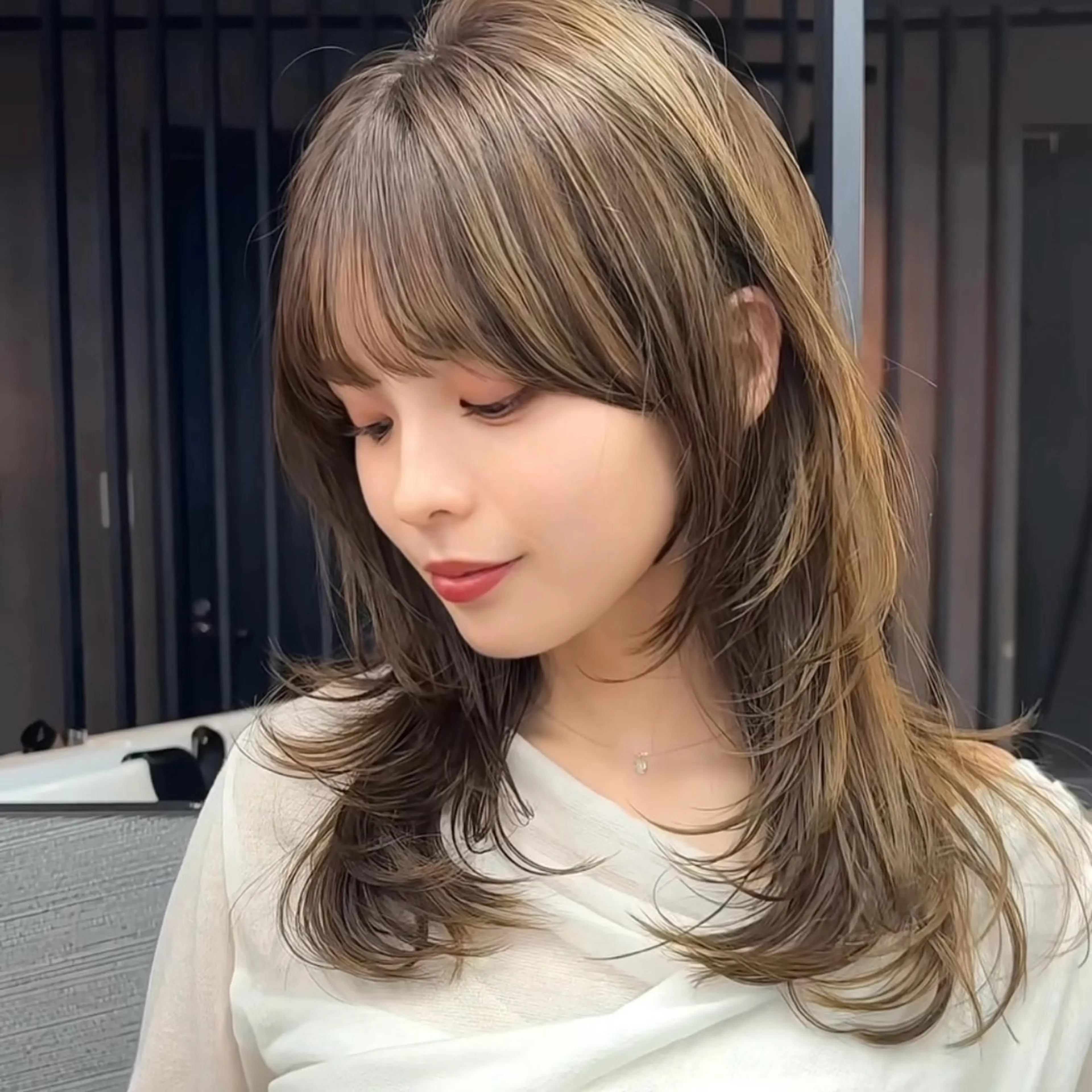 セミロング カラー トリートメント レイヤー×髪質改善 ハッシュカット/新宿のヘアスタイル