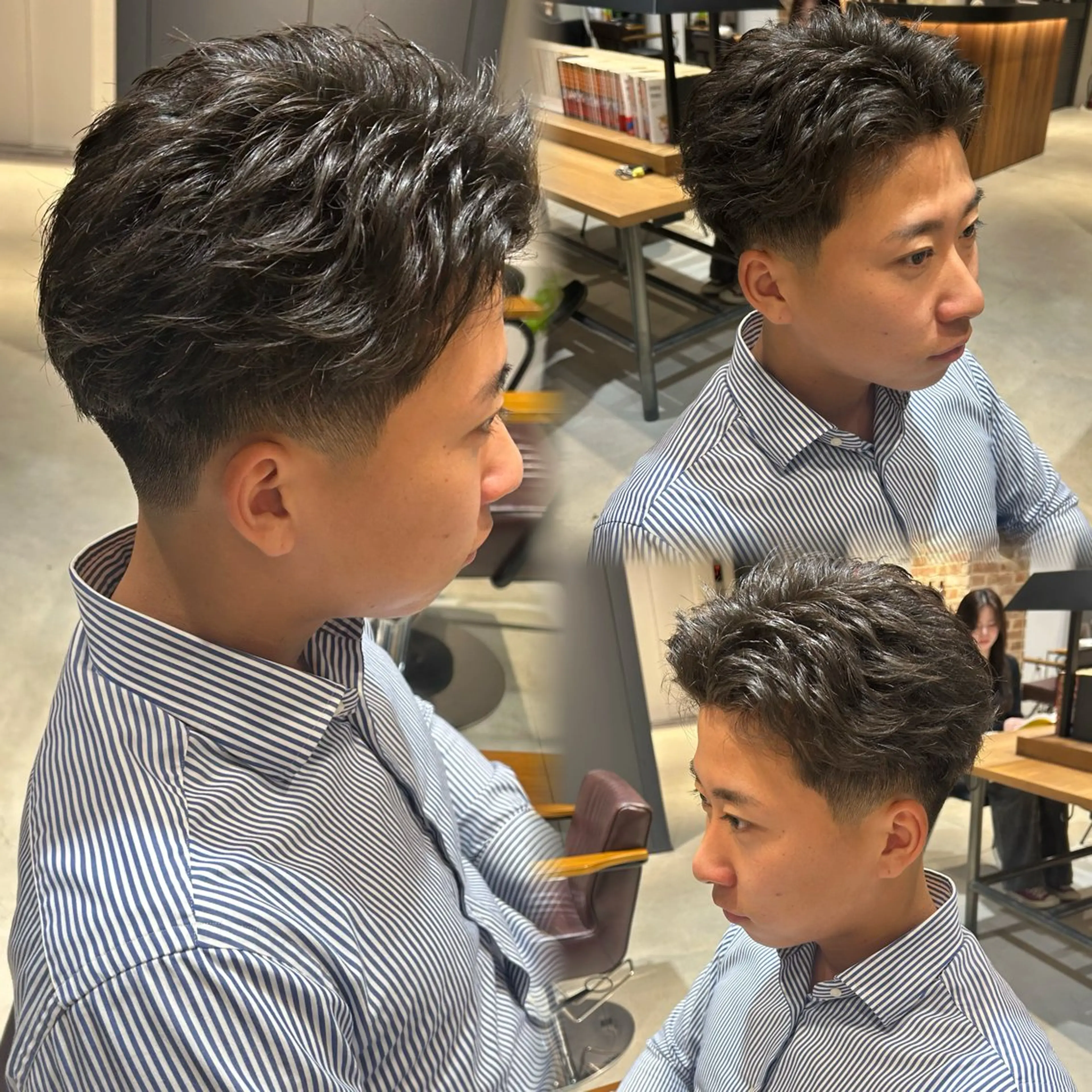 パーマ メンズ カット パーマ 安達 脩人のヘアスタイル