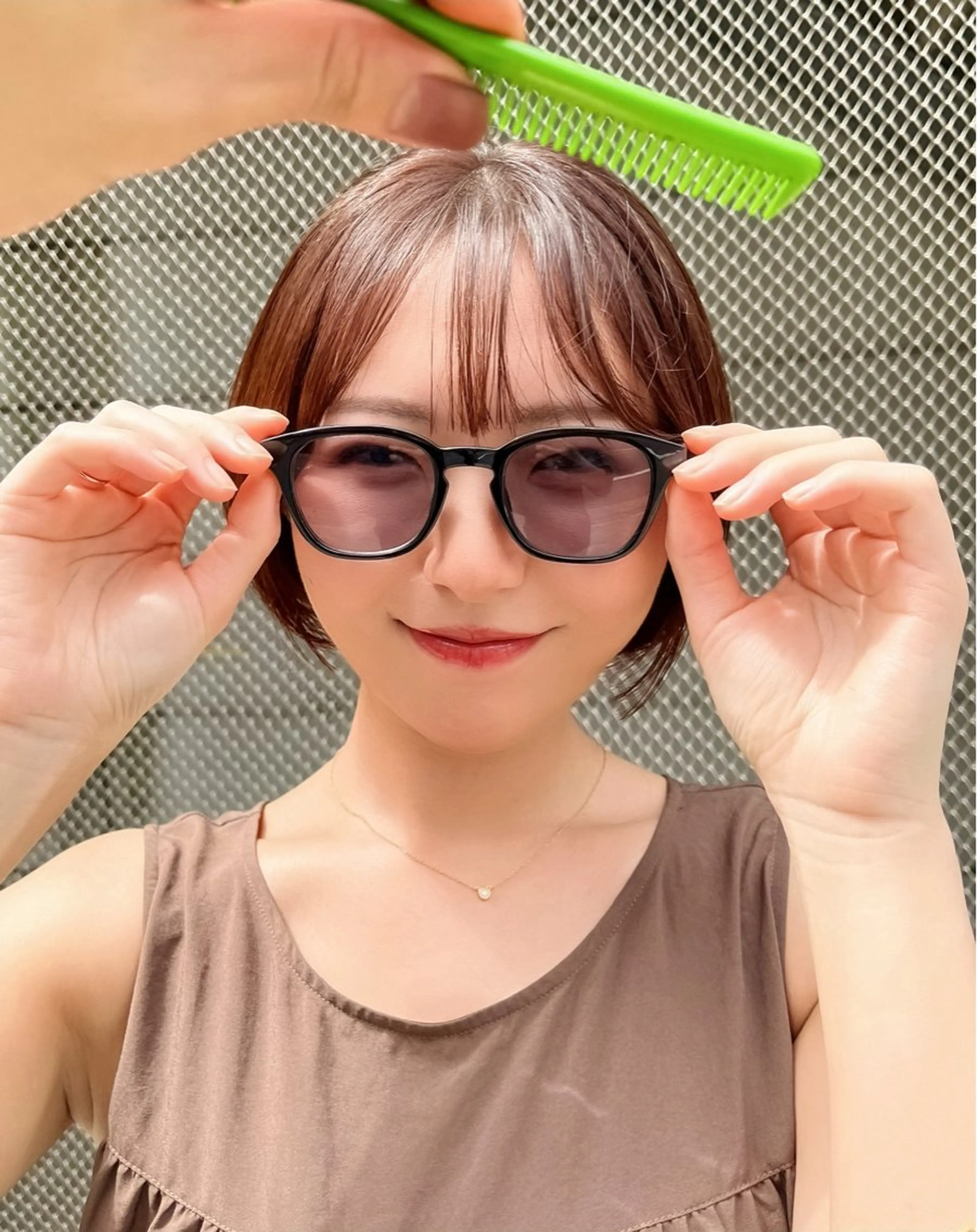 ショート カラー ブラウンカラー オレンジ オレンジブラウン ナチュラルなショート ・ボブ/前原汐🎐のヘアスタイル