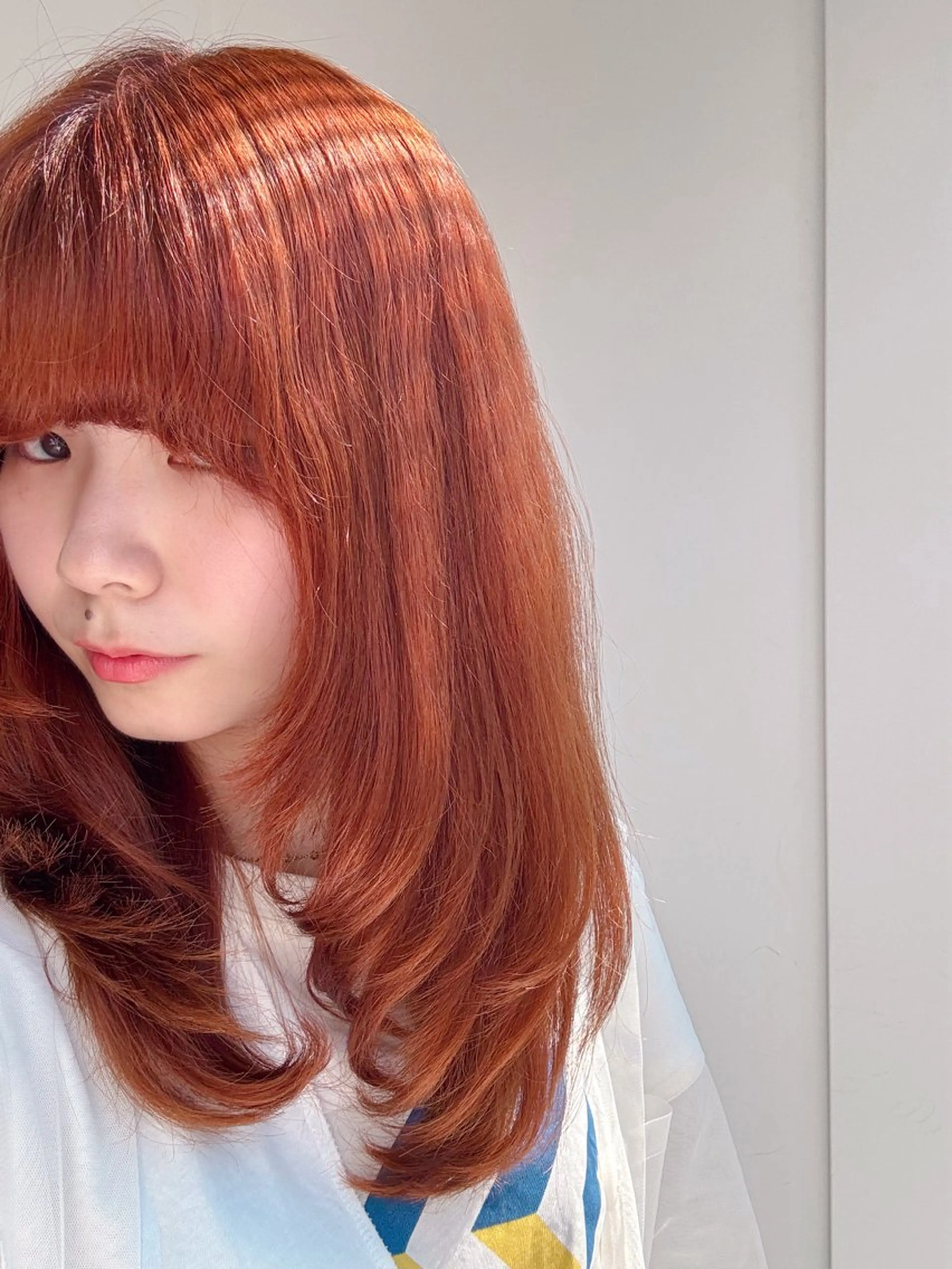 ロング 韓国風ヘア レイヤーカット はじめてパーマ/ 親しみやすさ/さくらのヘアスタイル